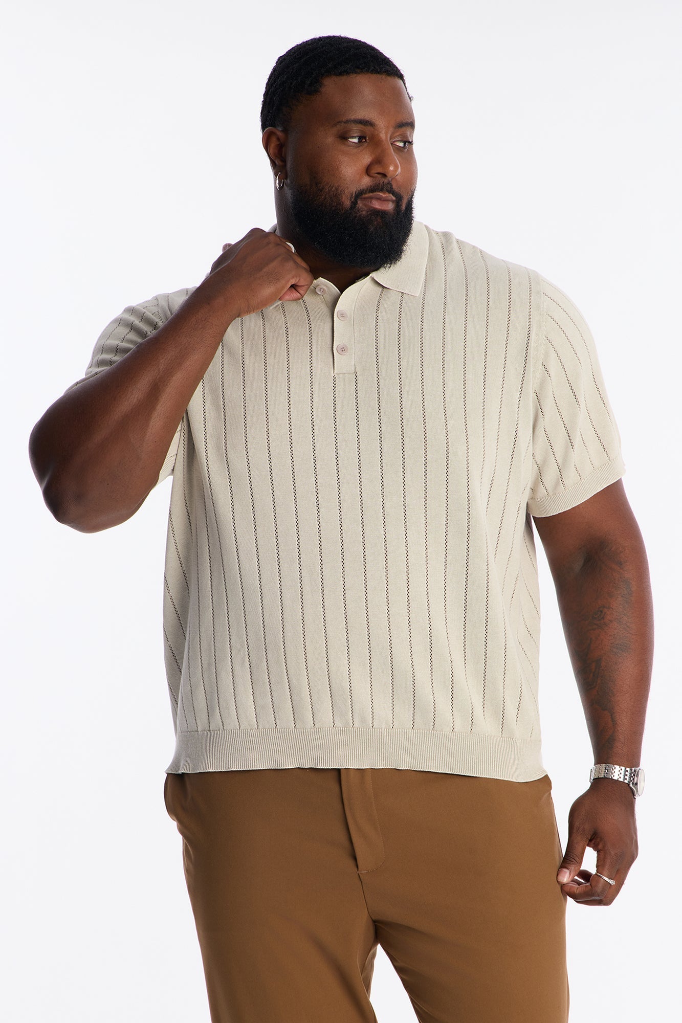 Meru Washed Polo - Tan Fashion Nova