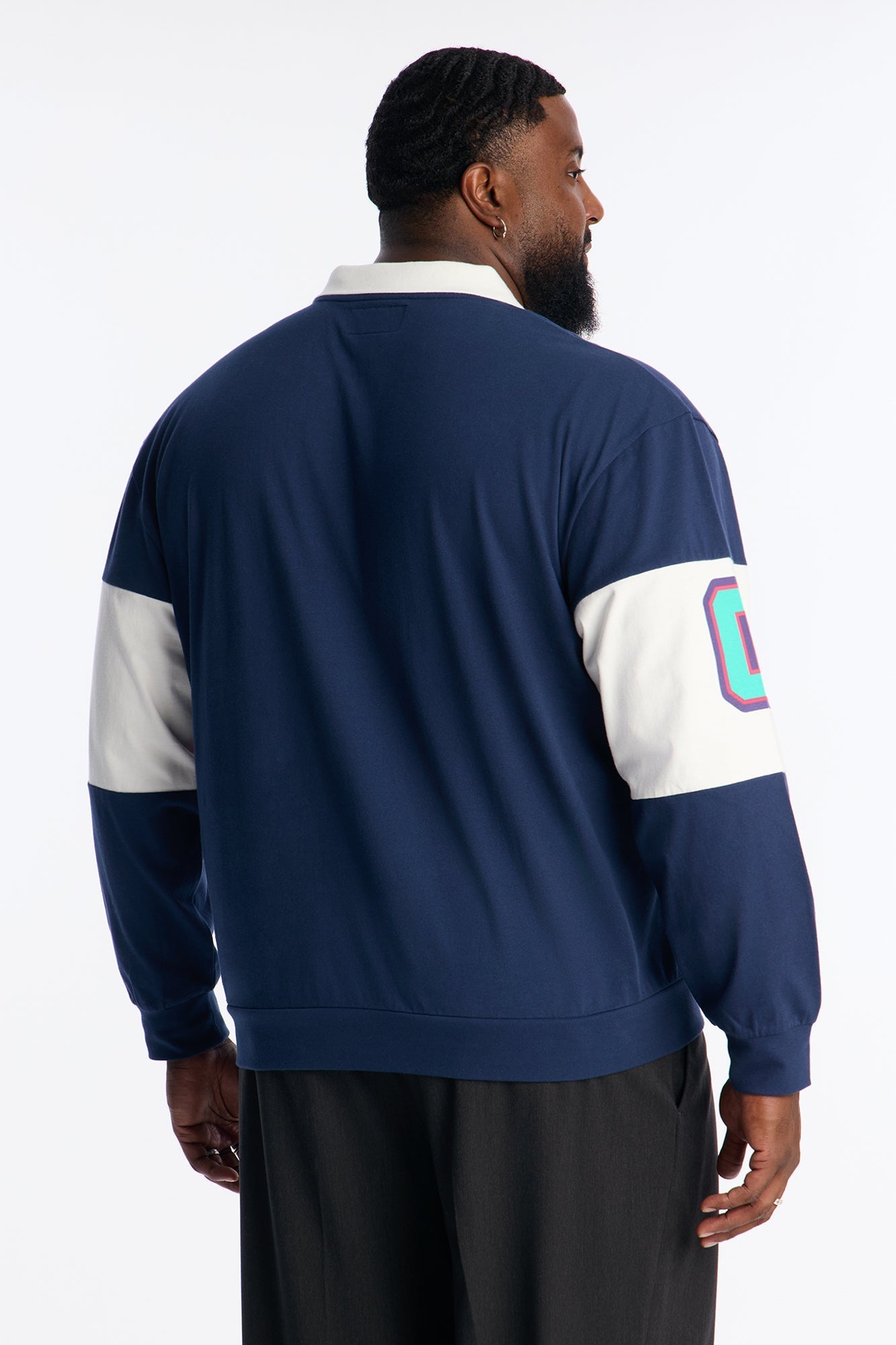 Disney Mickey And Friends Long Sleeve Polo - Navy Fashion Nova