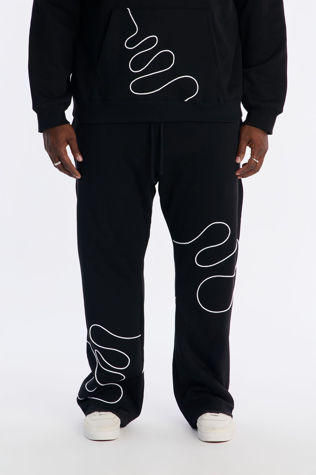 Lasso Slim Flare Sweatpants - Black Fashion Nova