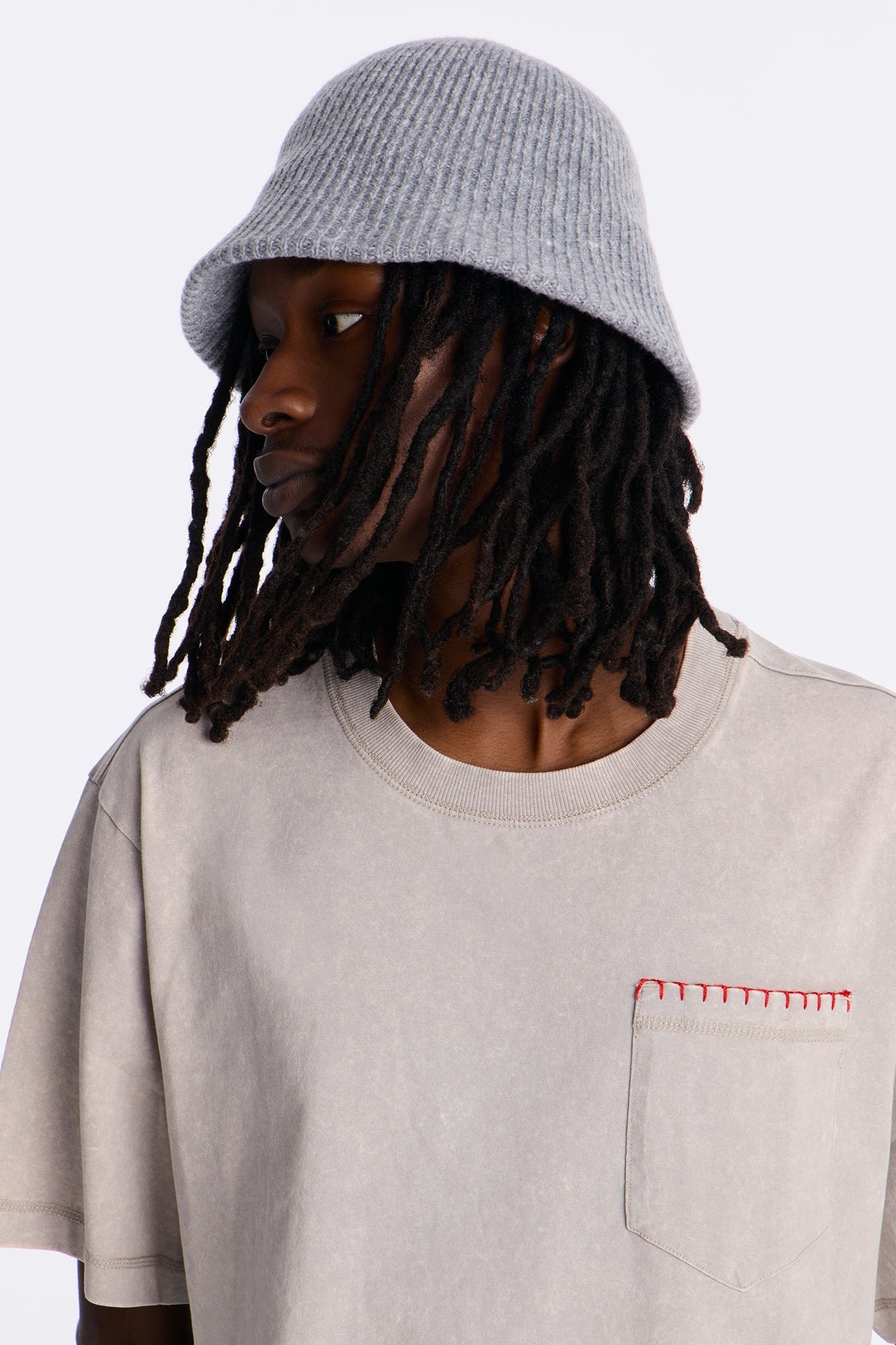 Rib Knit Bucket Hat - Grey Fashion Nova