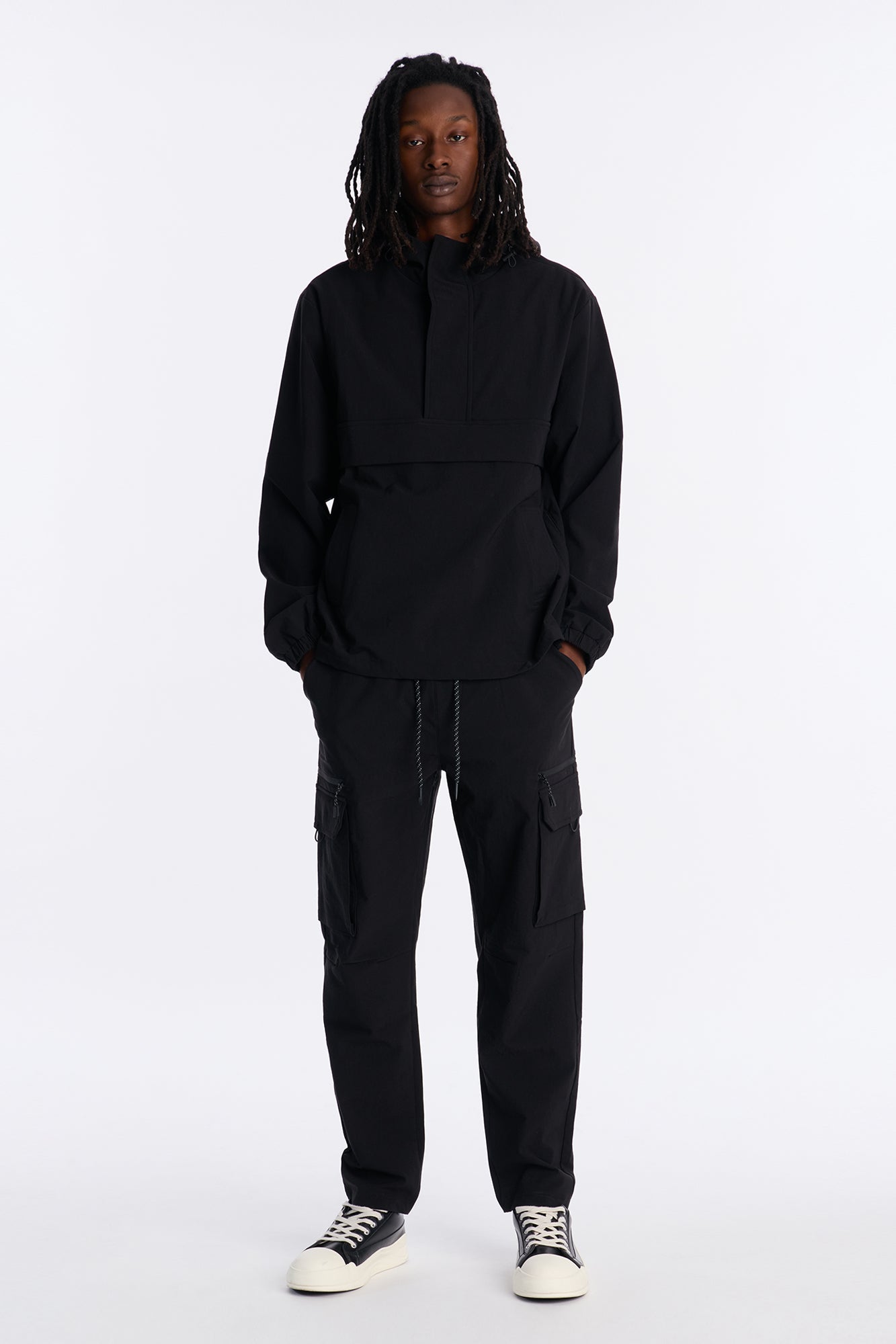 Desert Storm Pullover Anorak - Black Fashion Nova