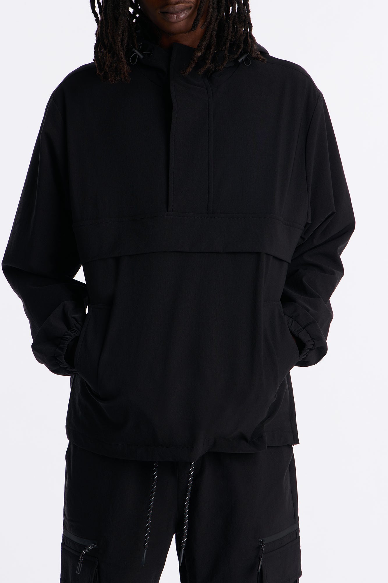 Desert Storm Pullover Anorak - Black Fashion Nova