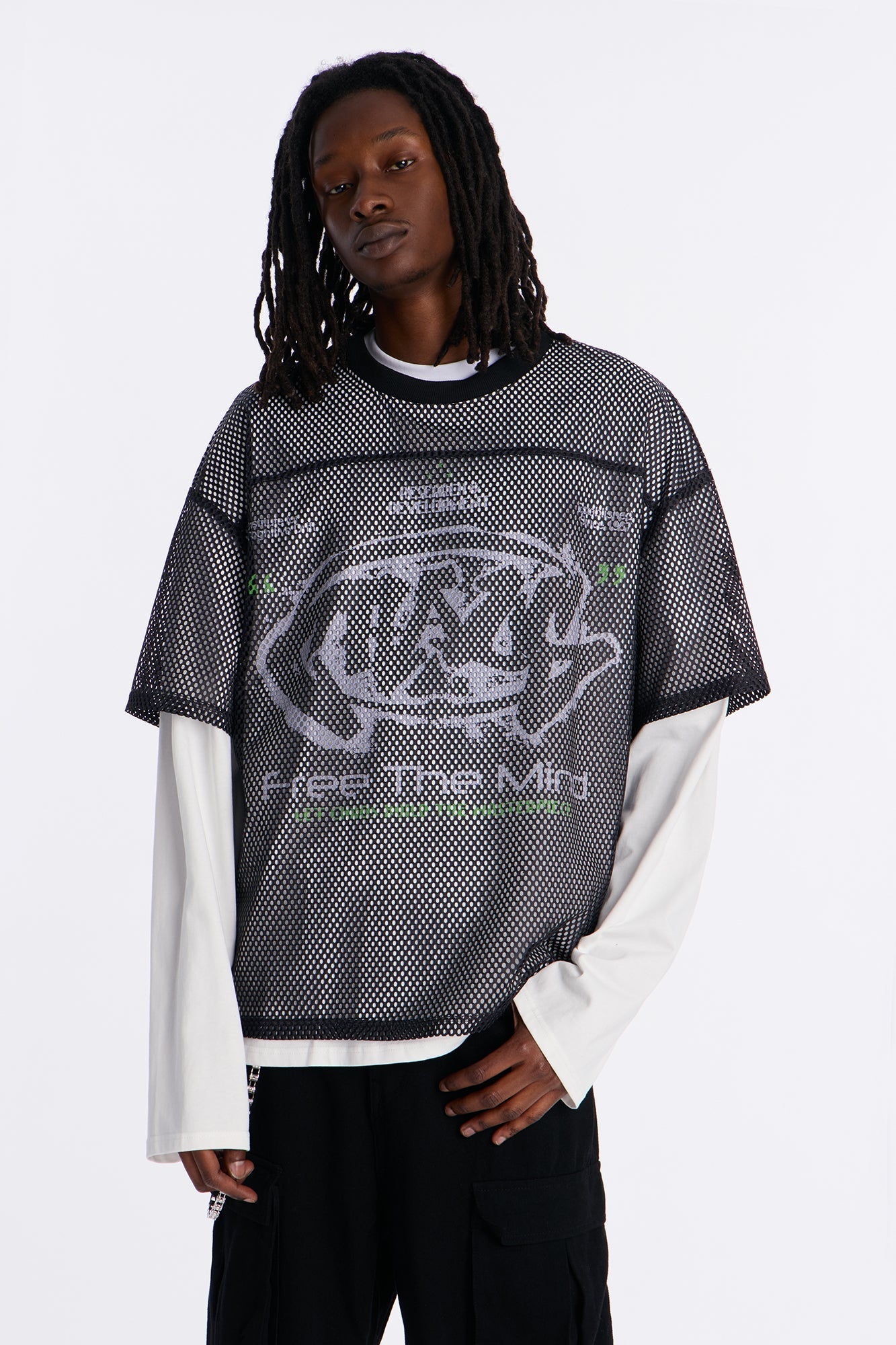 Free The Mind Layered Tee - Black Fashion Nova