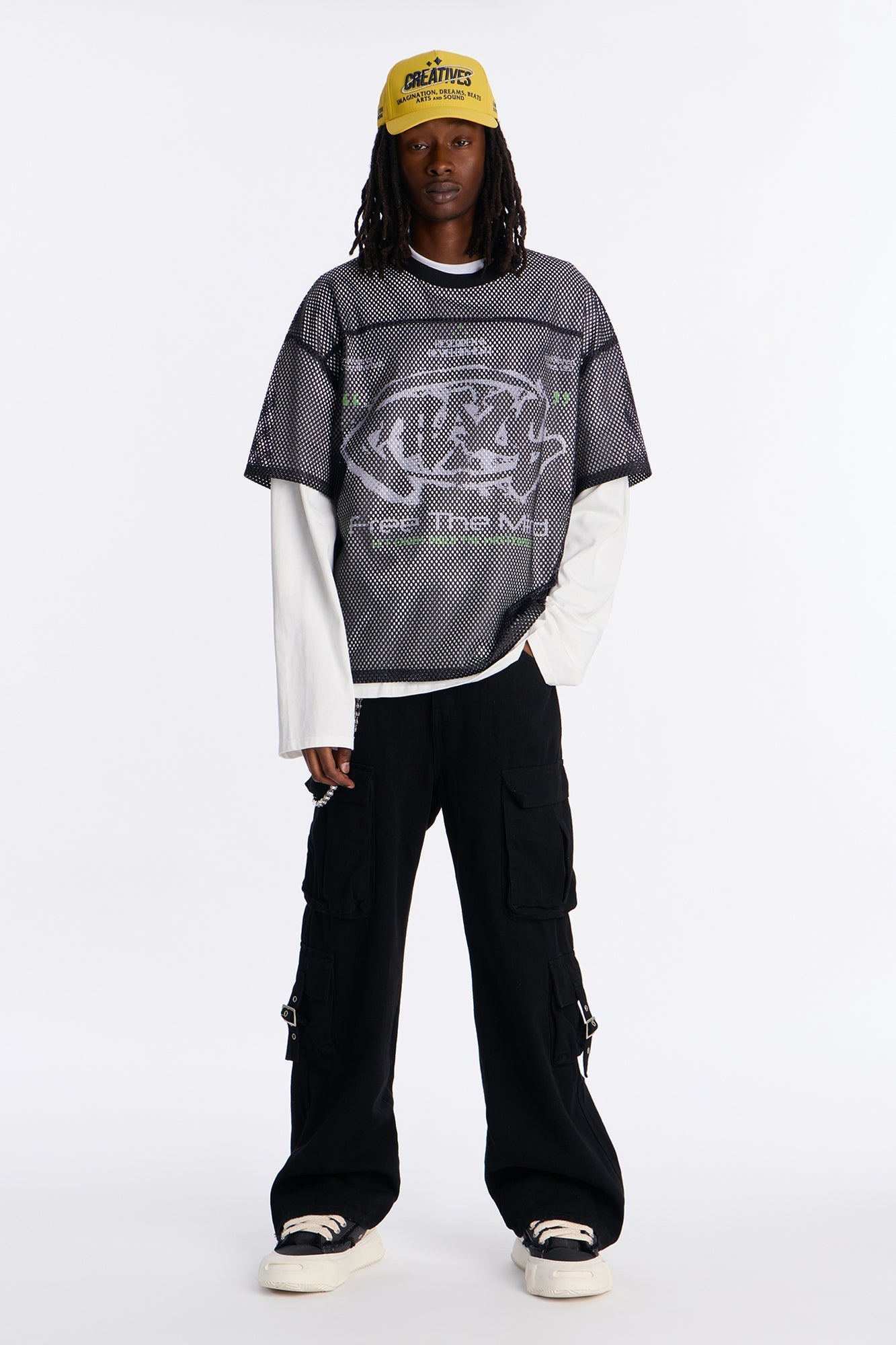 Free The Mind Layered Tee - Black Fashion Nova