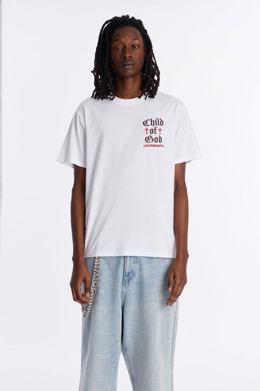 Child Of God Short Sleeve Tee - White Fashion Nova