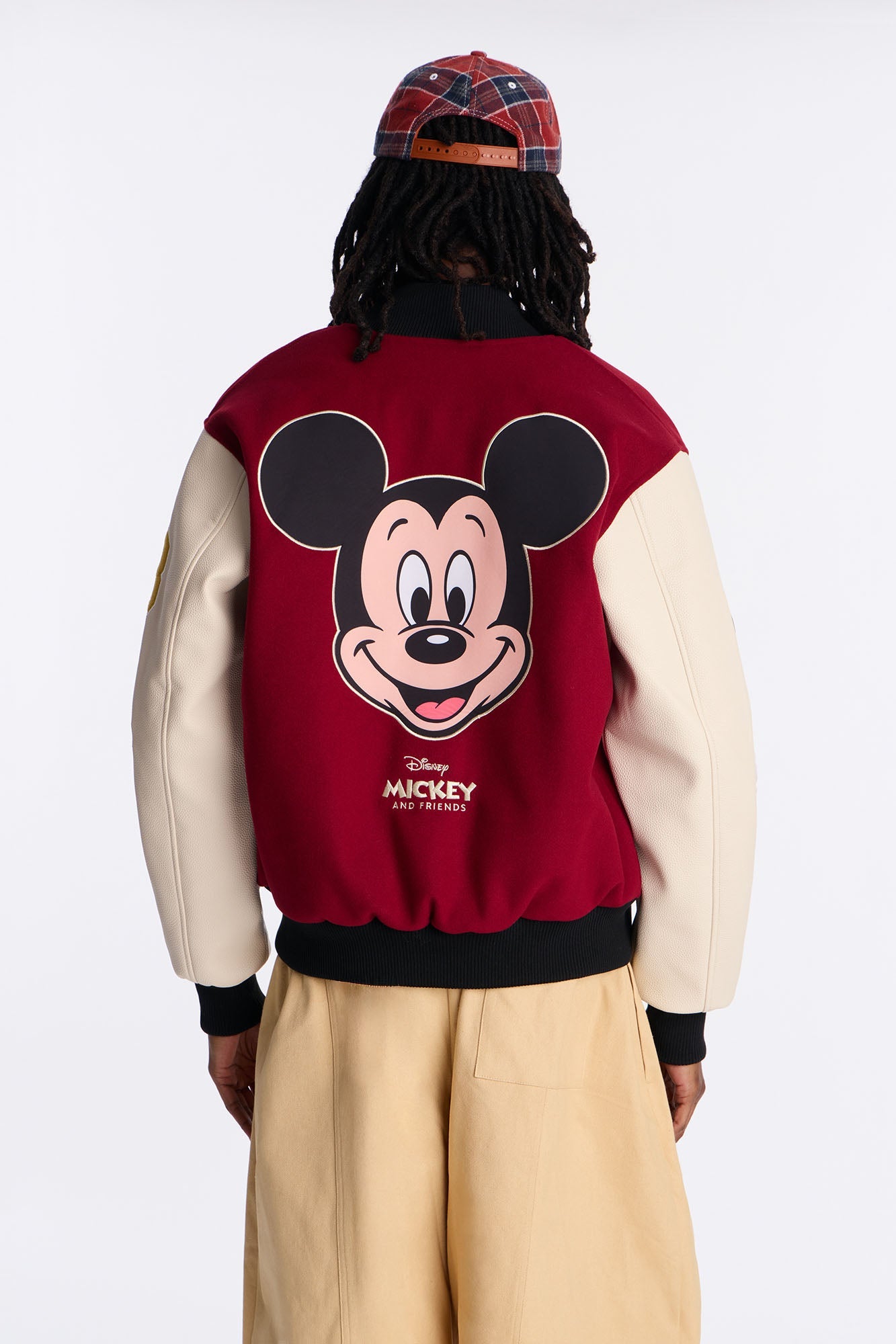 Disney Mickey Mickey Varsity Jacket - Burgundy Fashion Nova