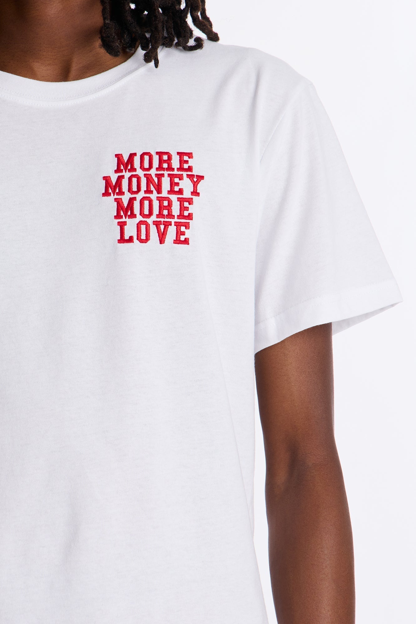 More Money More Love Short Sleeve Tee - White Fashion Nova