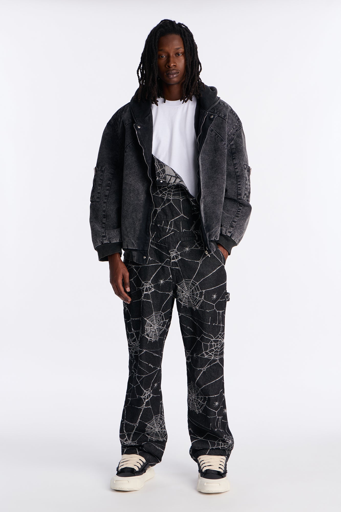 Widow Stitch Jacquard Overall - Black Fashion Nova