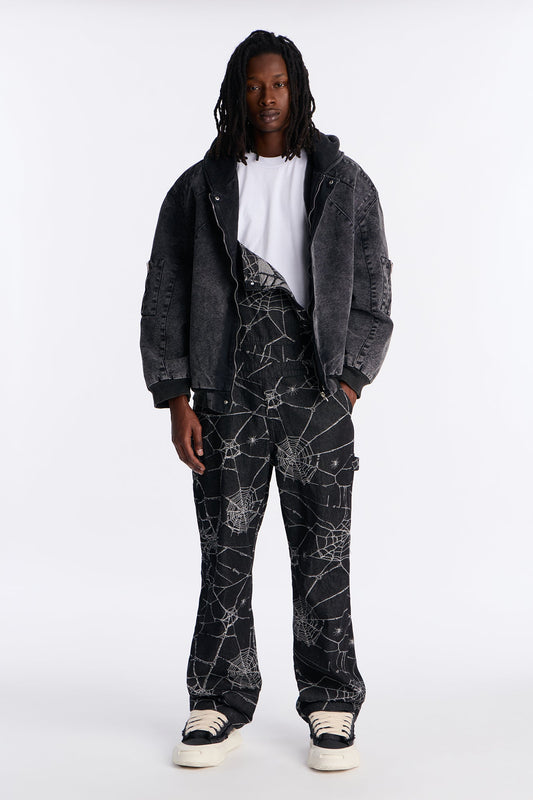 Widow Stitch Jacquard Overall - Black Fashion Nova
