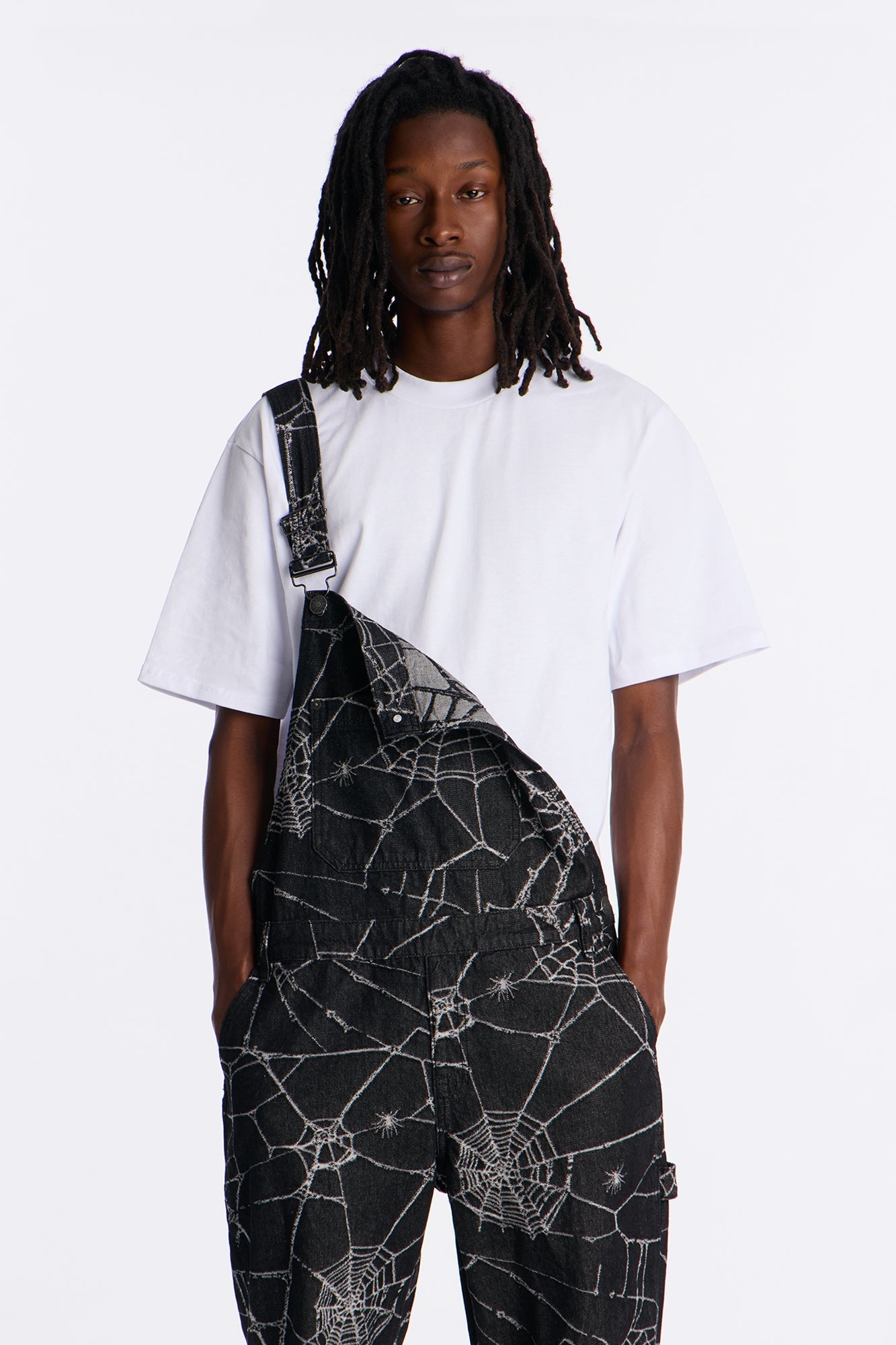 Widow Stitch Jacquard Overall - Black Fashion Nova