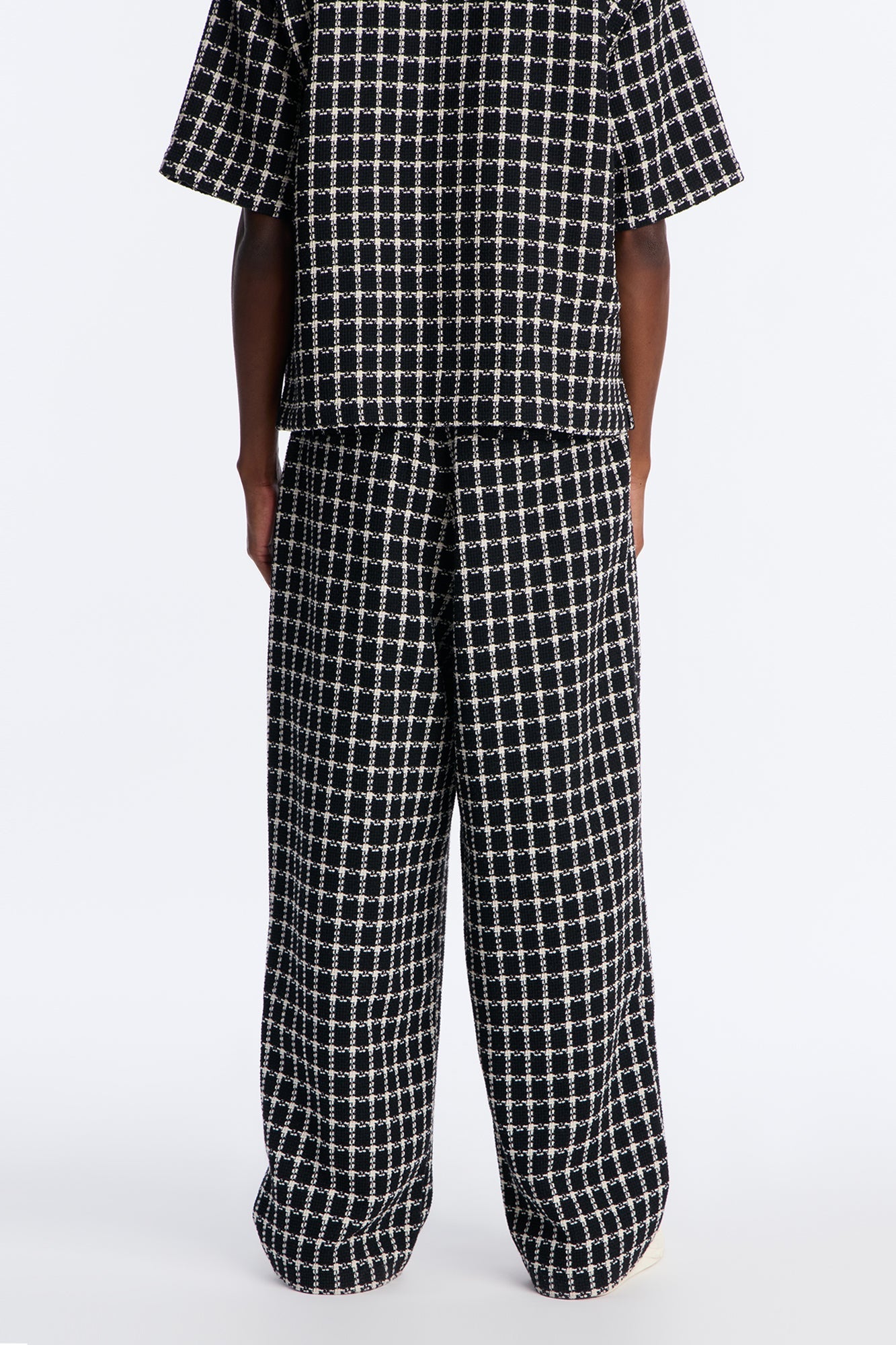Baggy Theory Tweed Pant - Black Fashion Nova