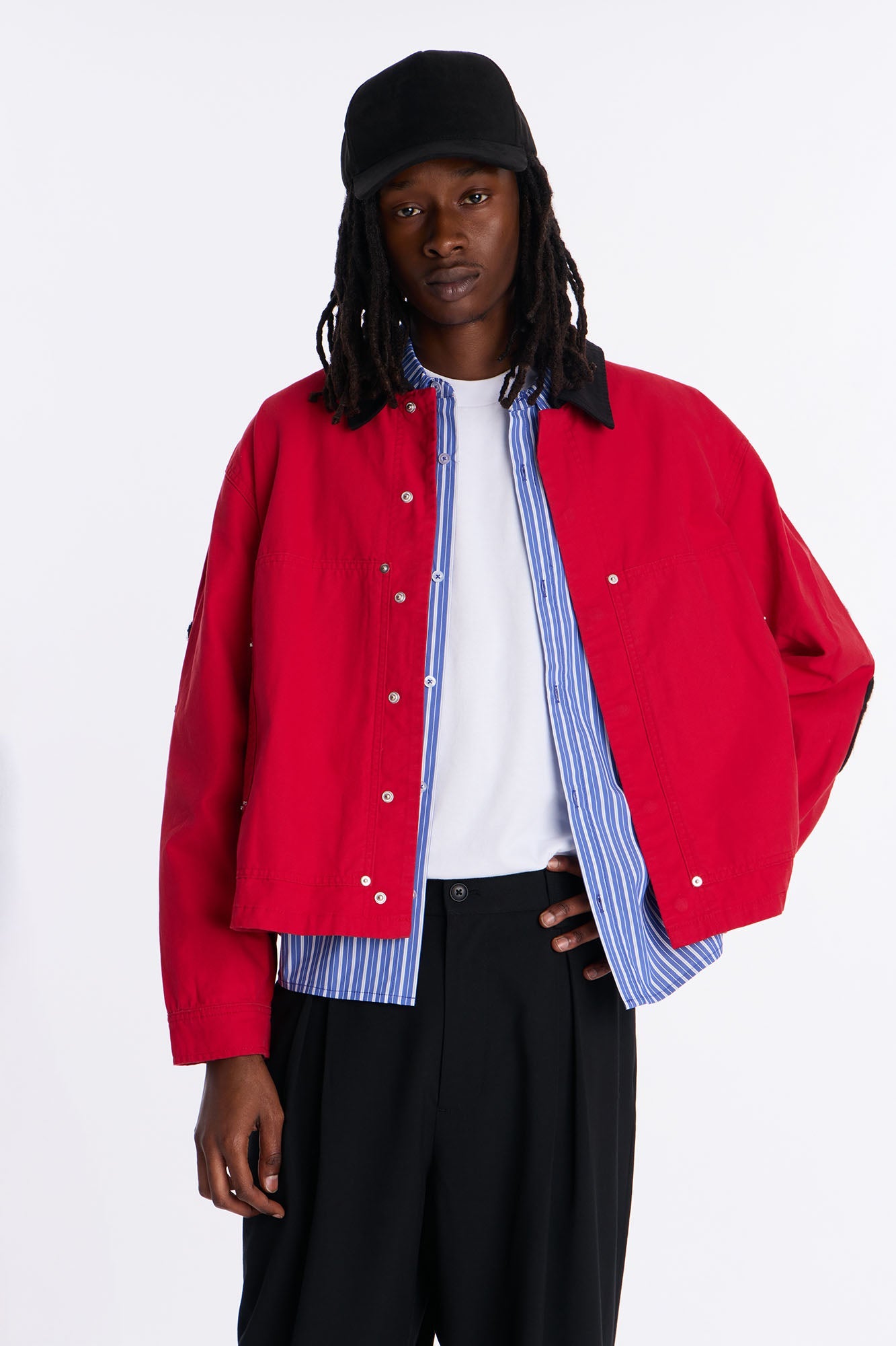 Cropped Destiny Work Jacket - Red Fashion Nova