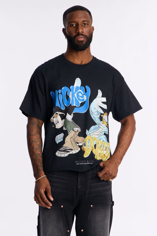 Disney Mickey And Company Short Sleeve Tee - Black Fashion Nova
