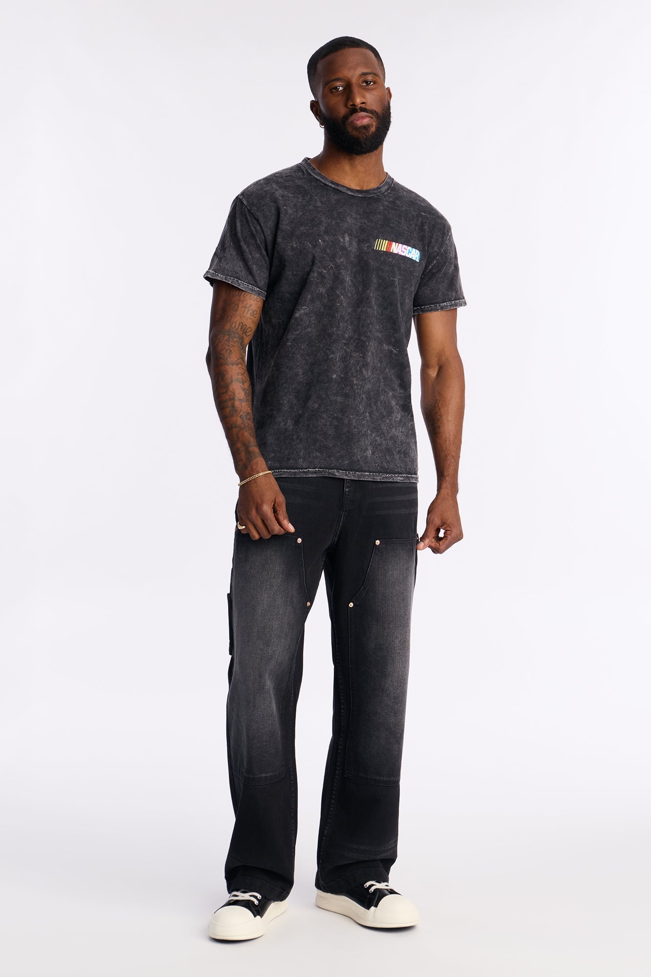 NASCAR Atlanta 500 Vintage Short Sleeve Tee - Black Wash Fashion Nova