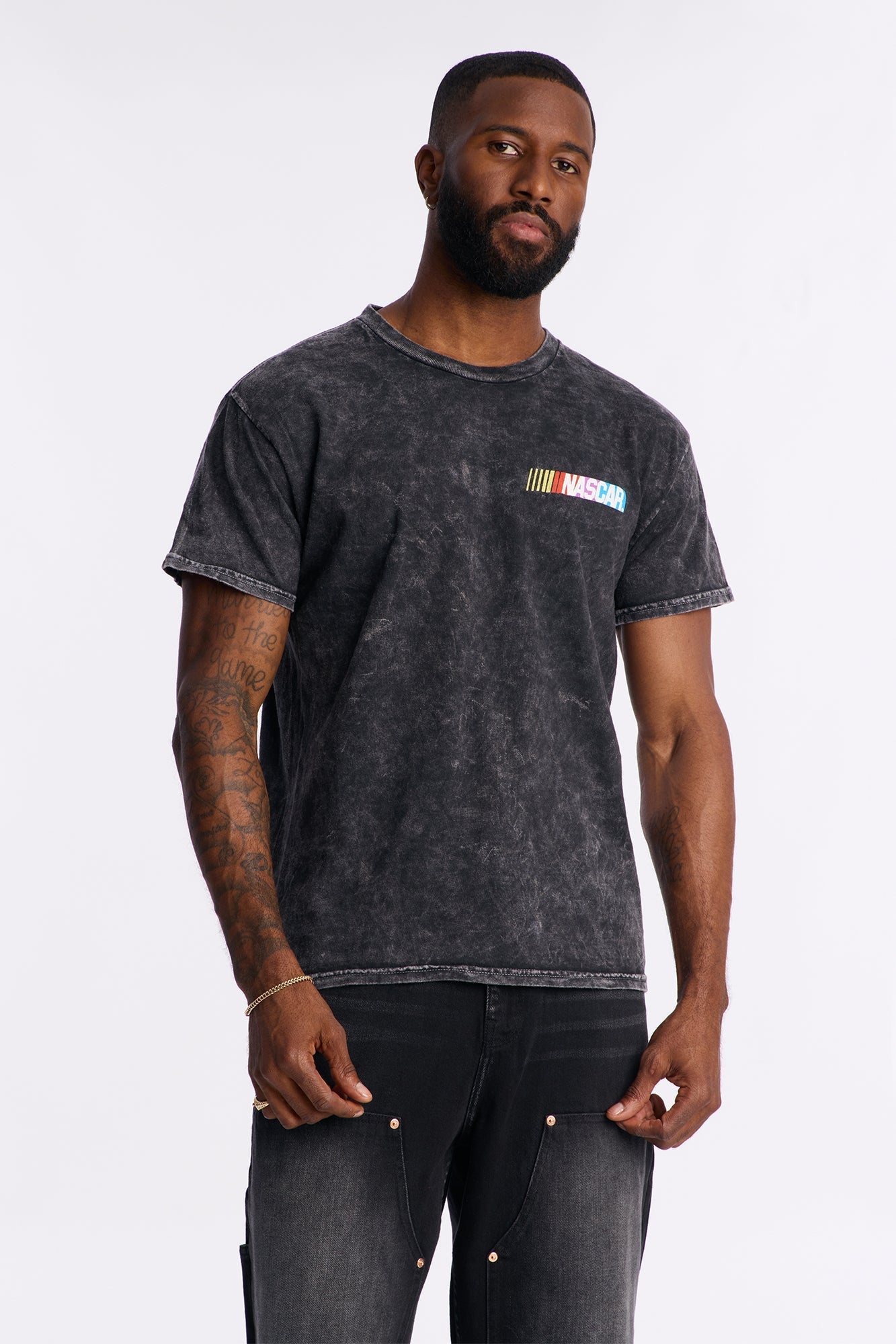 NASCAR Atlanta 500 Vintage Short Sleeve Tee - Black Wash Fashion Nova