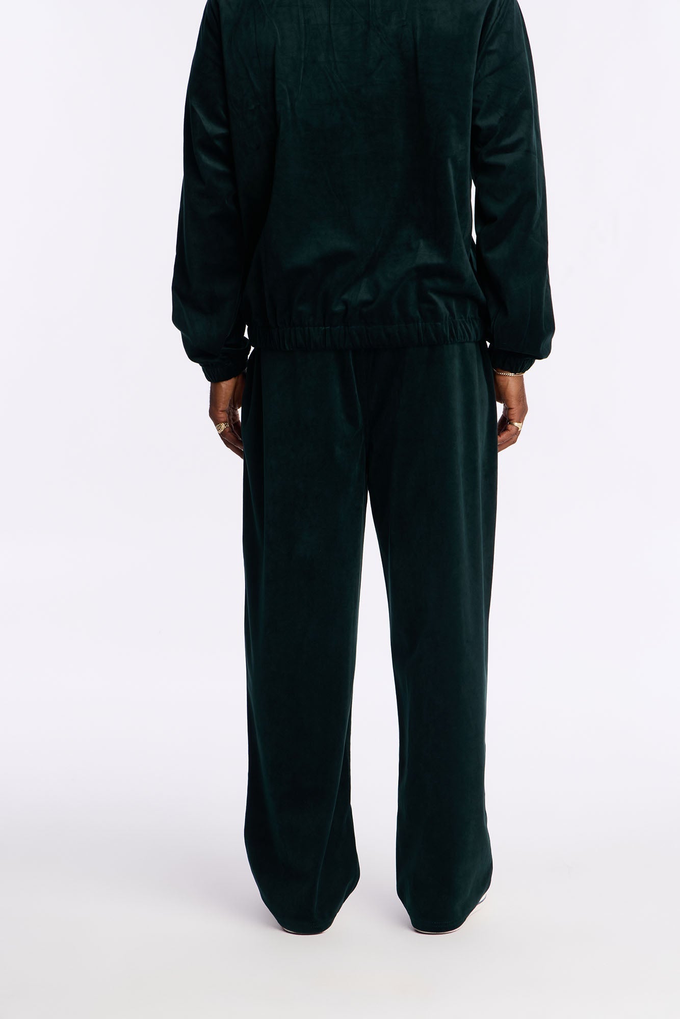 Baggy Velvety Velour Pant - Green Fashion Nova