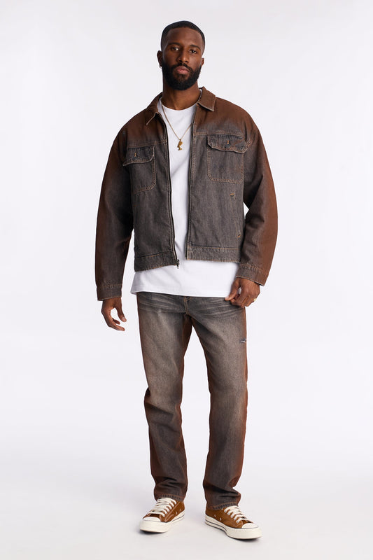 Slim Inferno Ombre Jean - Brown Fashion Nova