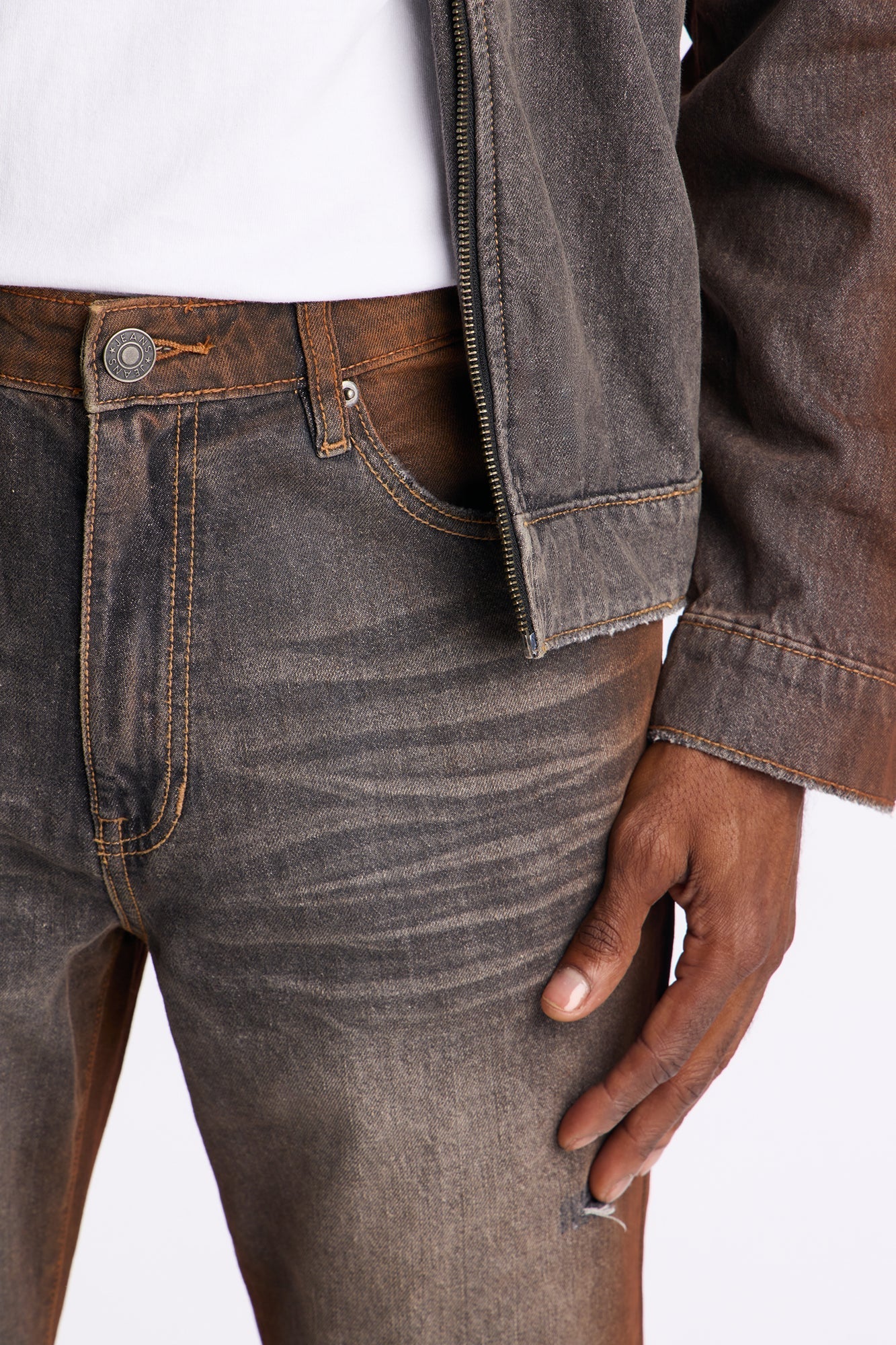 Slim Inferno Ombre Jean - Brown Fashion Nova