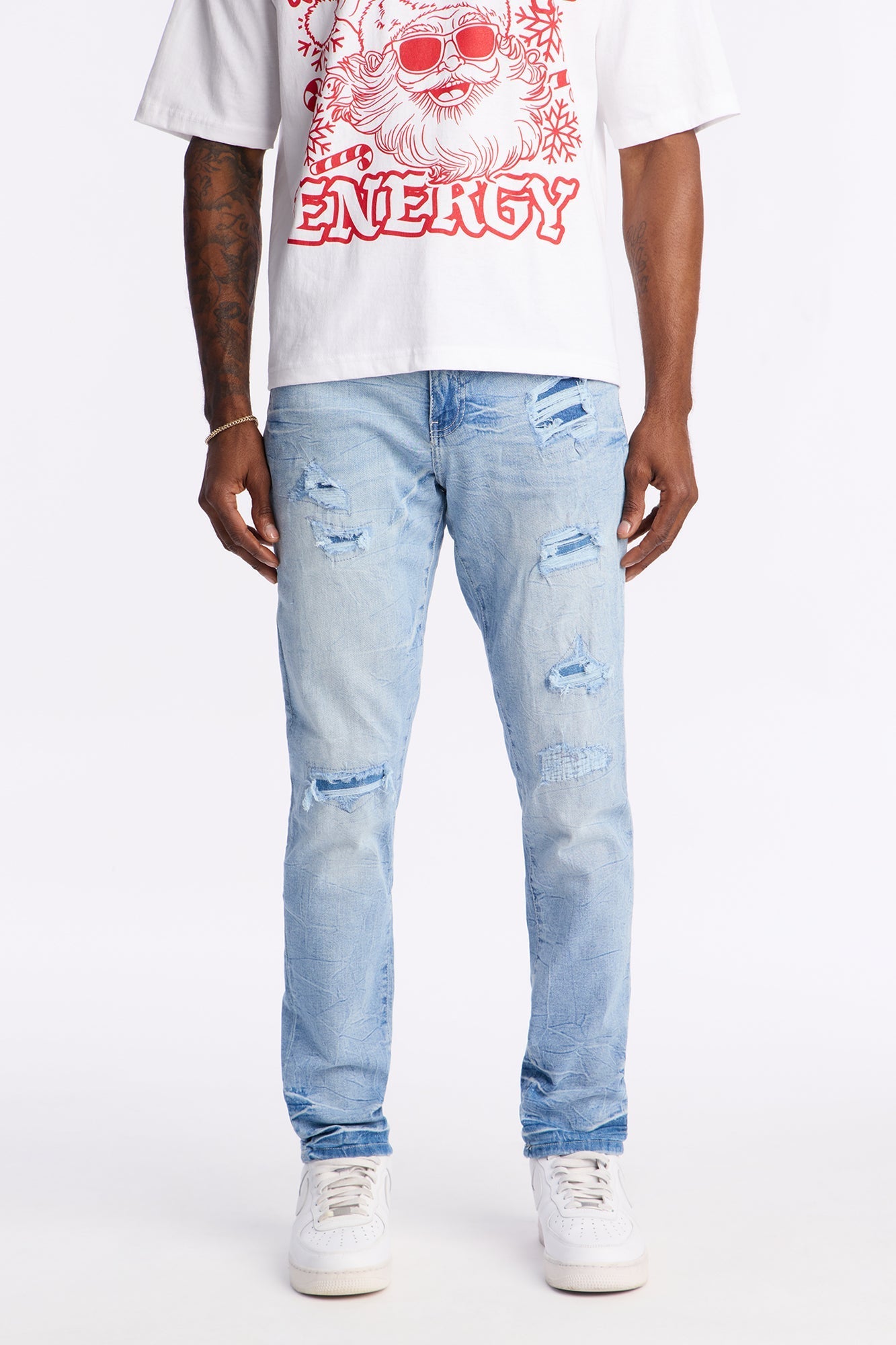 Skinny Distressed Thursday Jeans - Light Blue Wash Fashion Nova