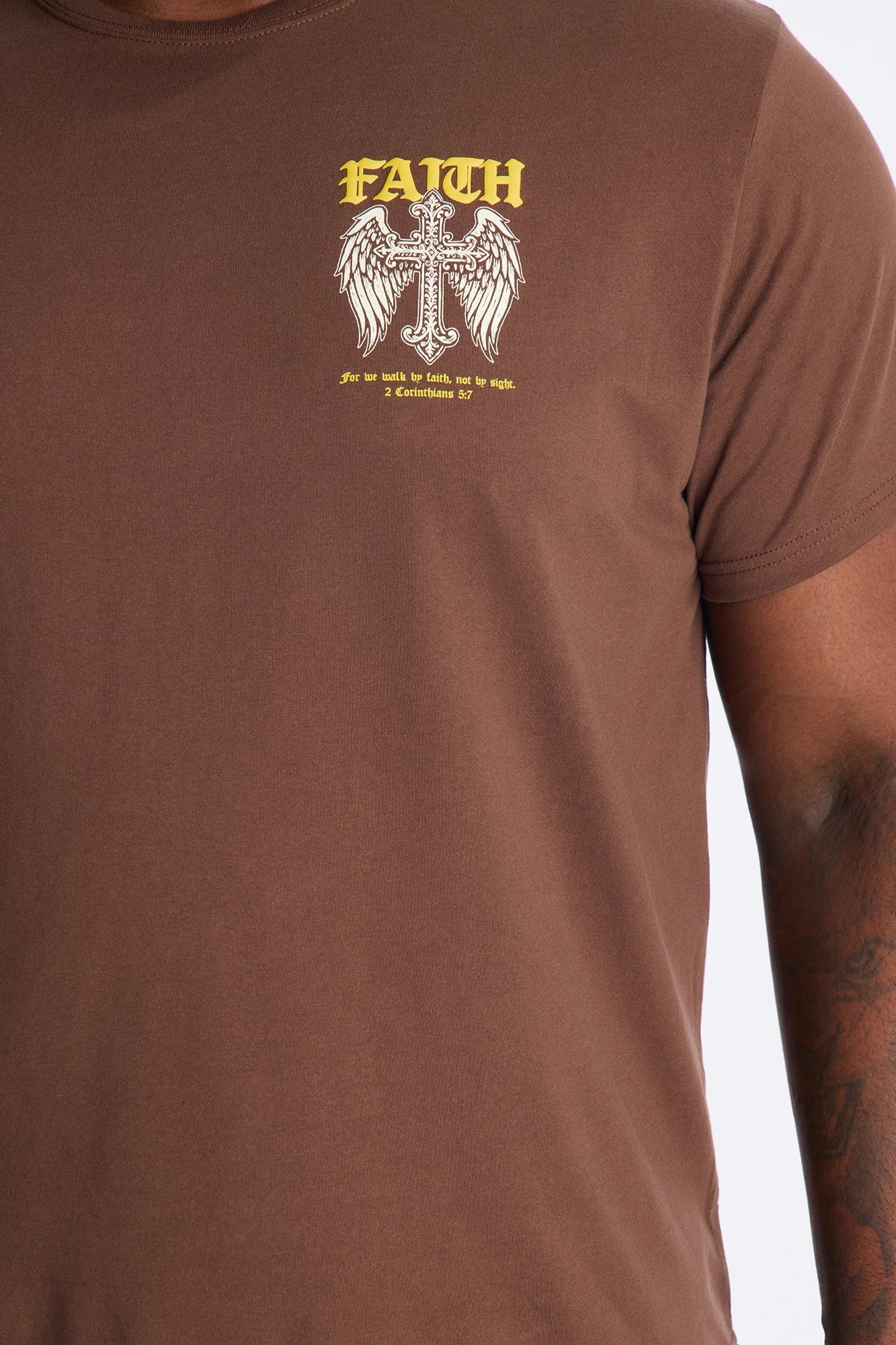 Daily Faith Short Sleeve Tee - Brown Fashion Nova