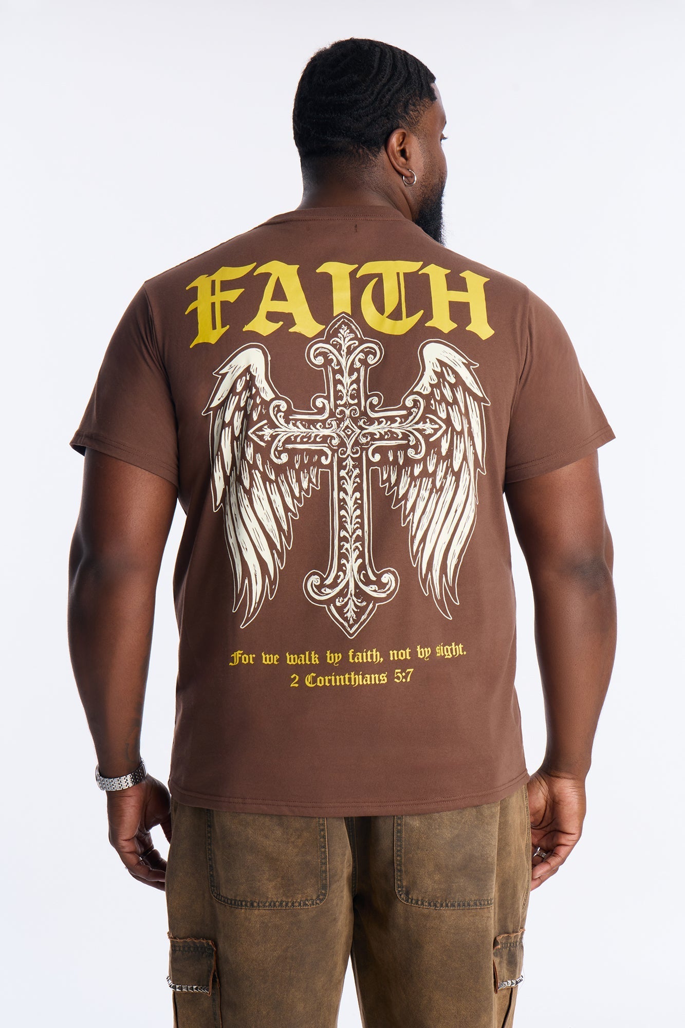 Daily Faith Short Sleeve Tee - Brown Fashion Nova