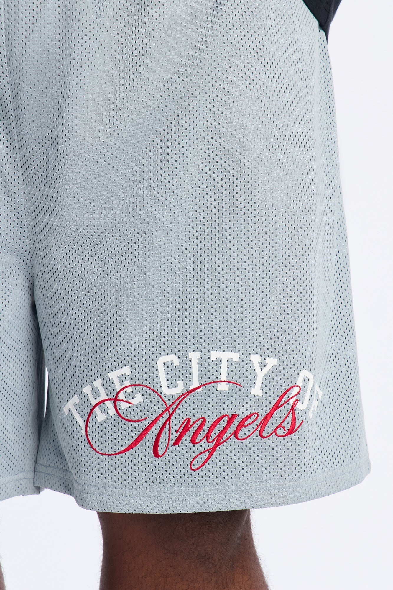 Angels Boulevard Mesh Short - Light Blue Fashion Nova