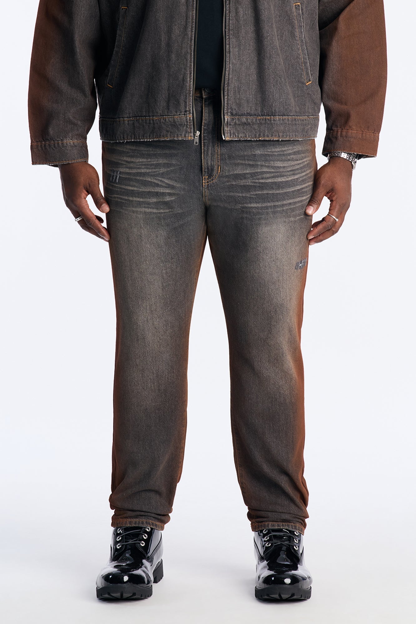 Slim Inferno Ombre Jean - Brown Fashion Nova