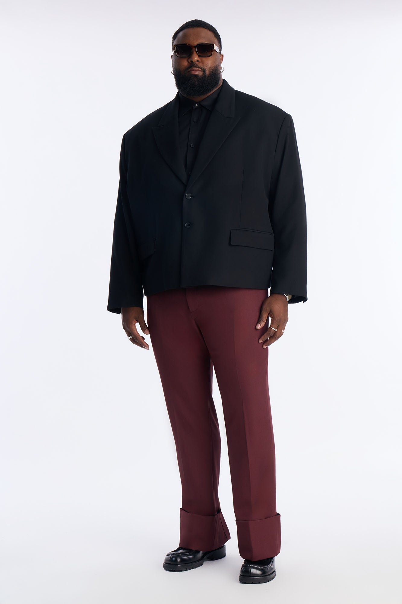 Cropped Peak Lapel Single Breasted Blazer - Black Fashion Nova