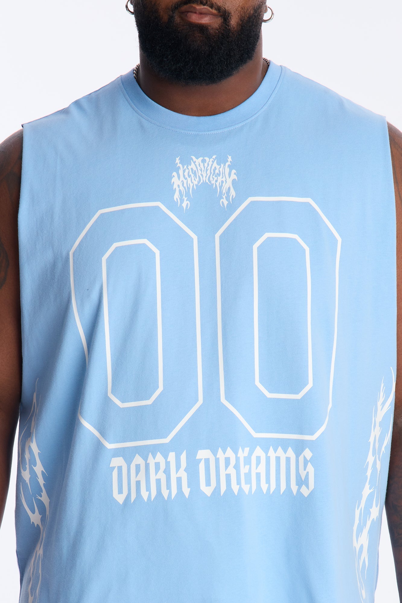 Midnight Anthem Graphic Muscle Tee - Blue/combo Fashion Nova
