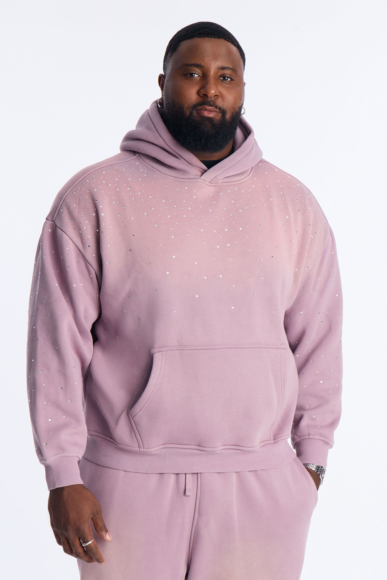 Run Them Rhinestones Oversized Hoodie - Pink Fashion Nova