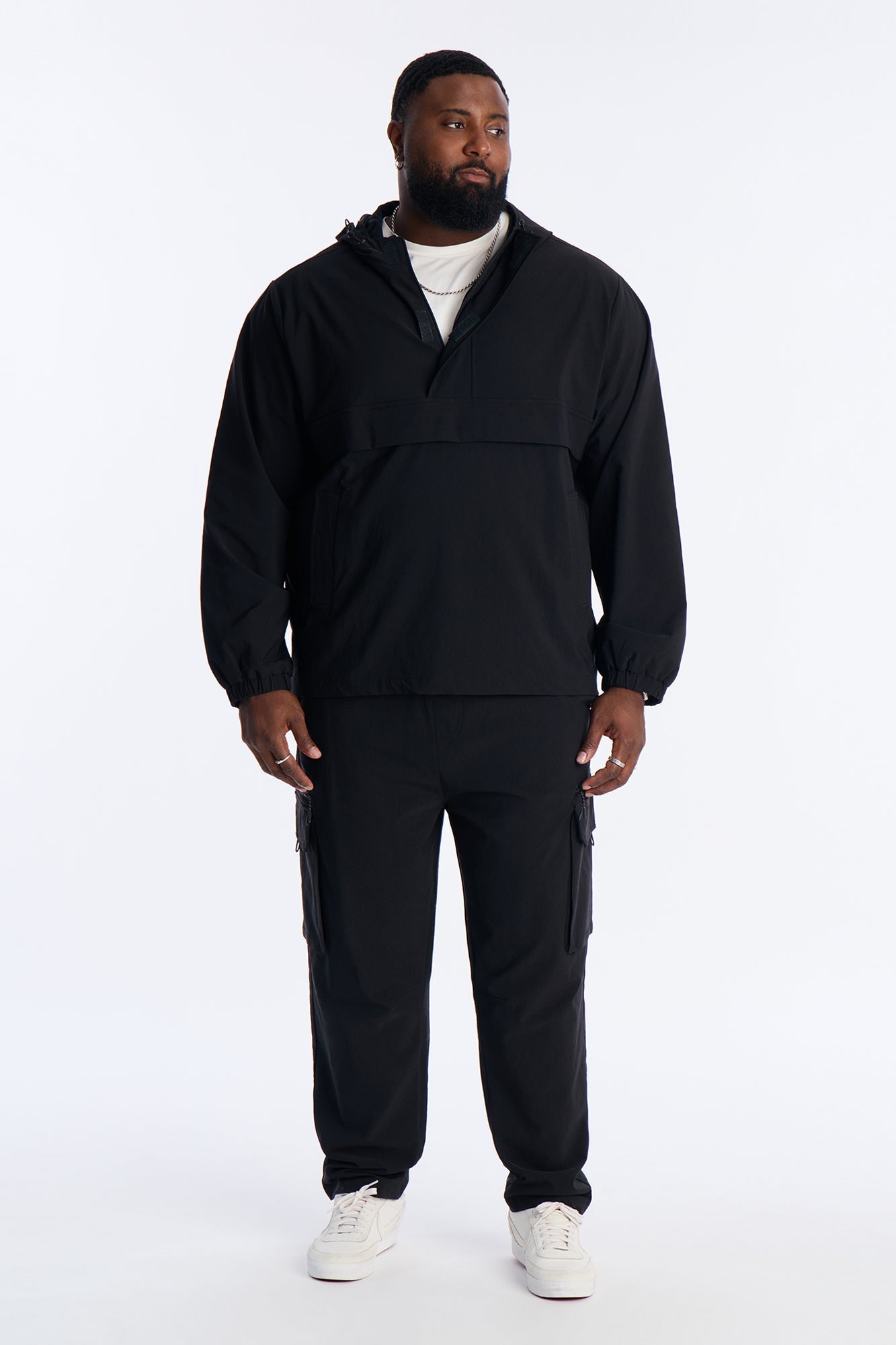 Desert Storm Pullover Anorak - Black Fashion Nova