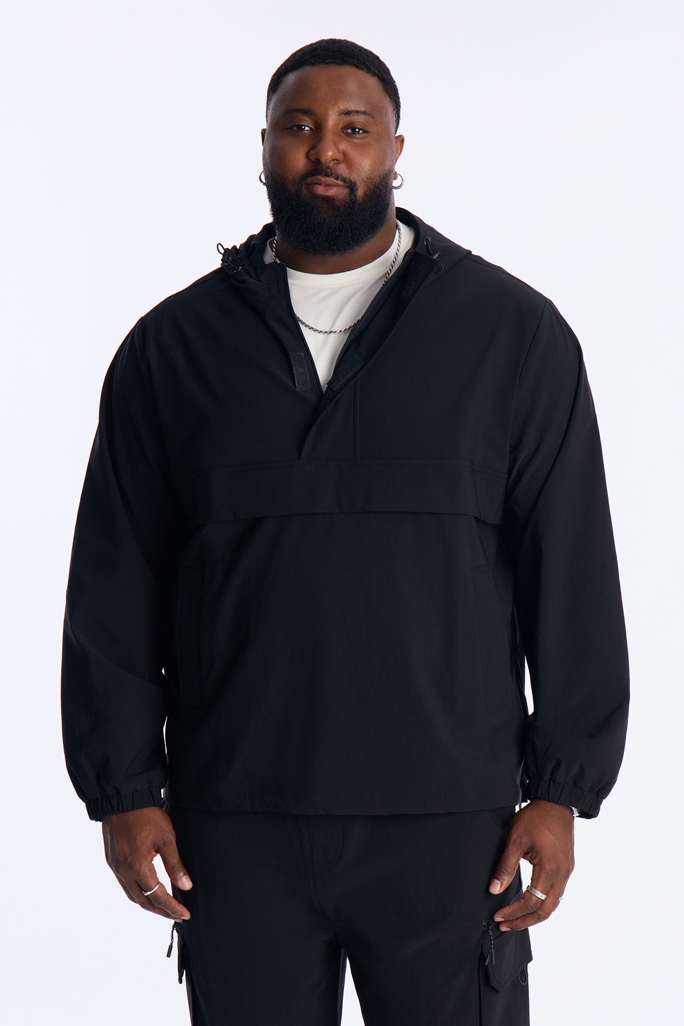 Desert Storm Pullover Anorak - Black Fashion Nova