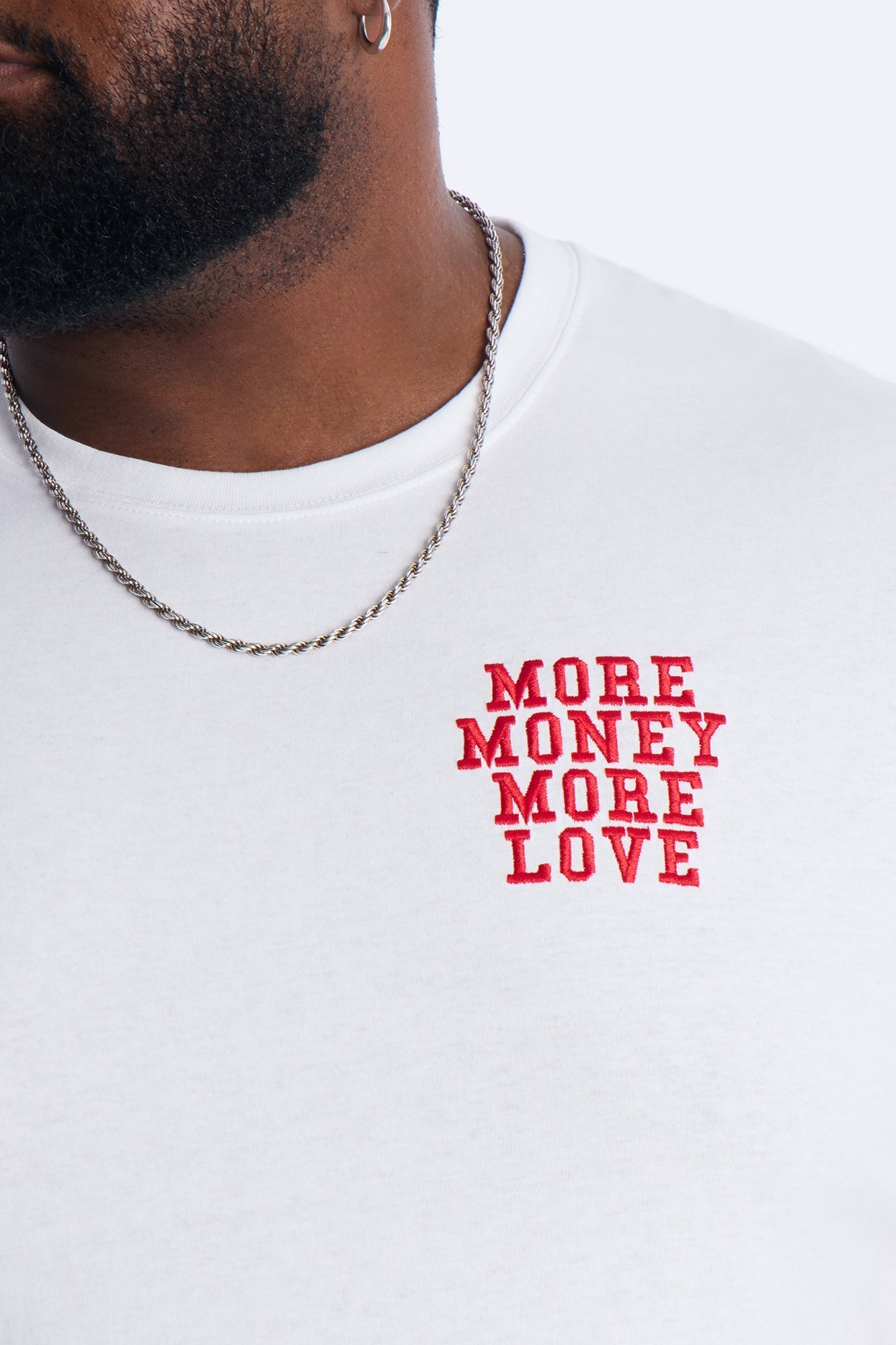 More Money More Love Short Sleeve Tee - White Fashion Nova