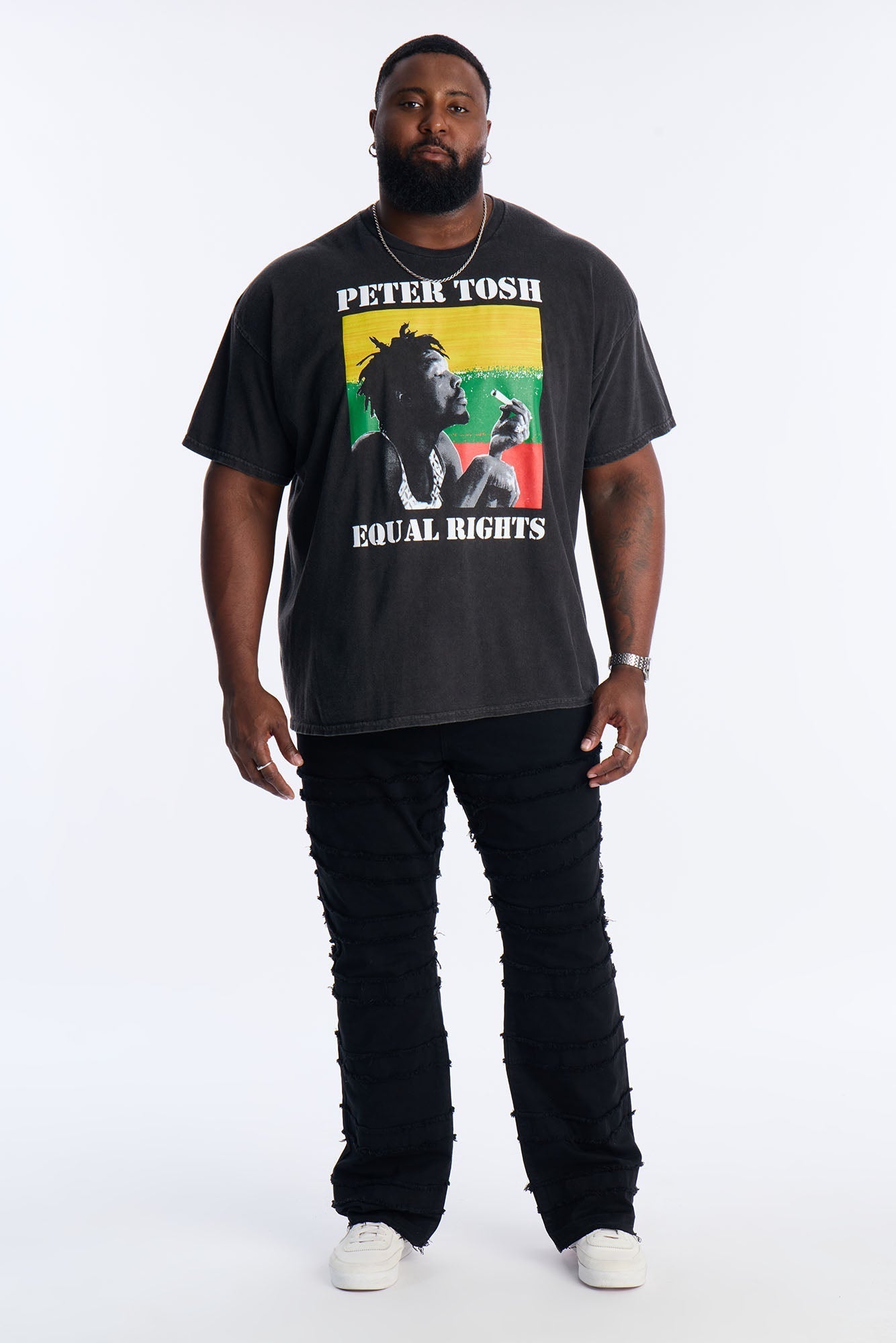 Peter Tosh Vintage Washed Short Sleeve Tee - Black Wash Fashion Nova