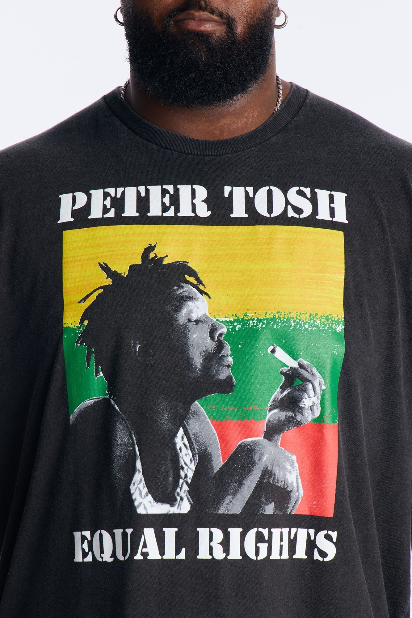 Peter Tosh Vintage Washed Short Sleeve Tee - Black Wash Fashion Nova