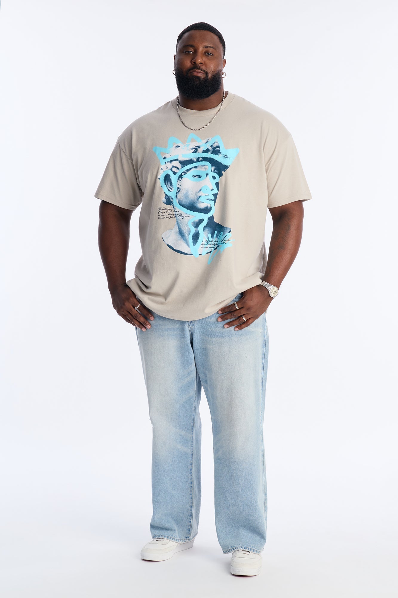 King Me Short Sleeve Tee - Grey Fashion Nova