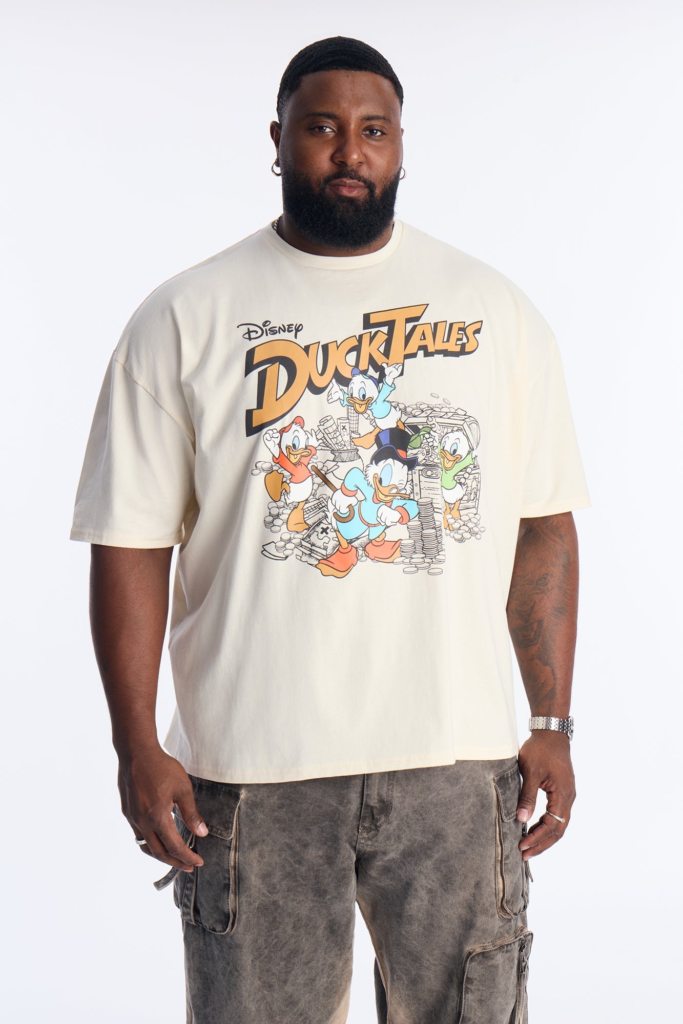 Disney Ducktales Boxy Short Sleeve Tee - Natural Fashion Nova