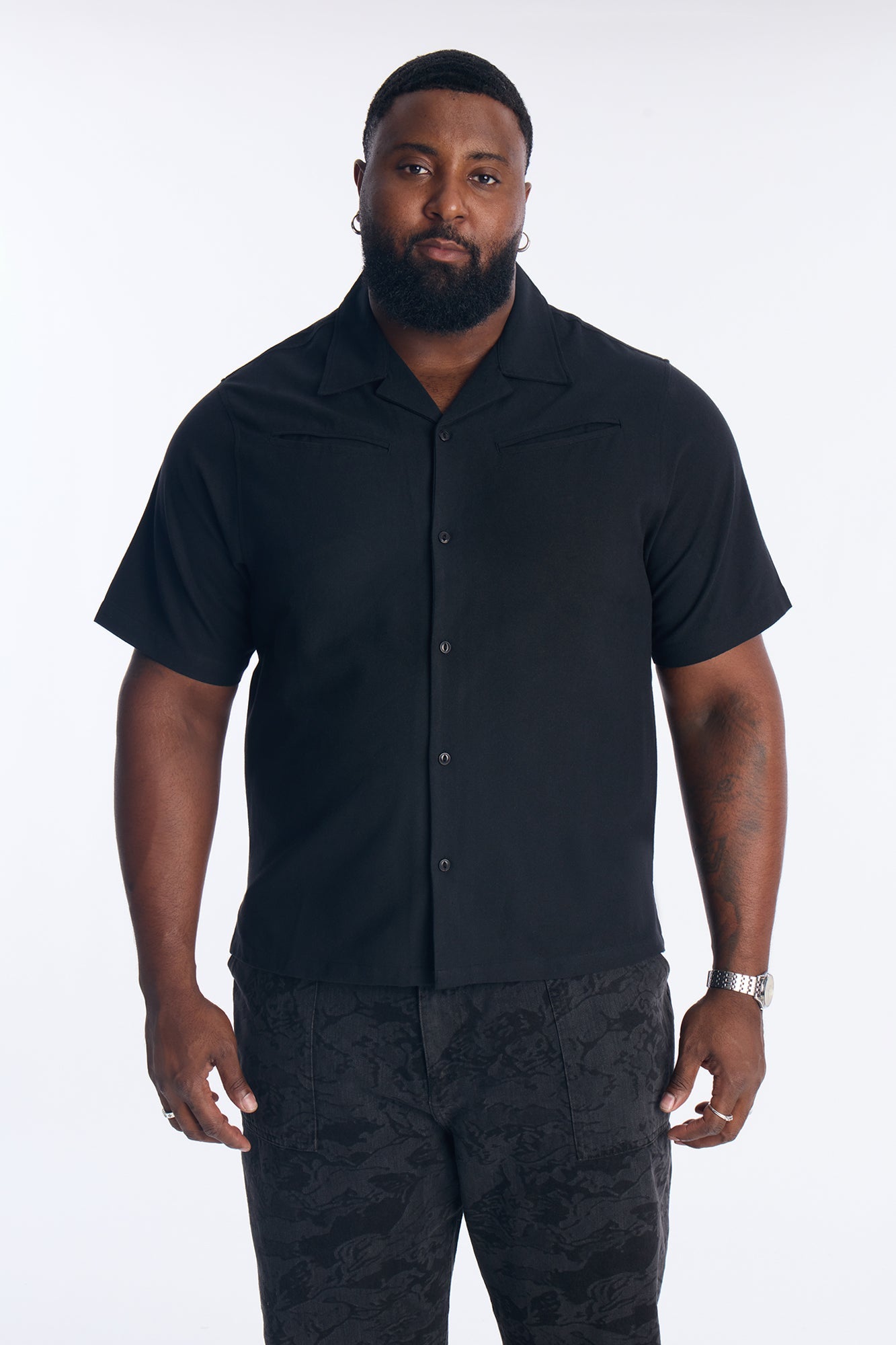 Frontier Fit Button Up Shirt - Black Fashion Nova