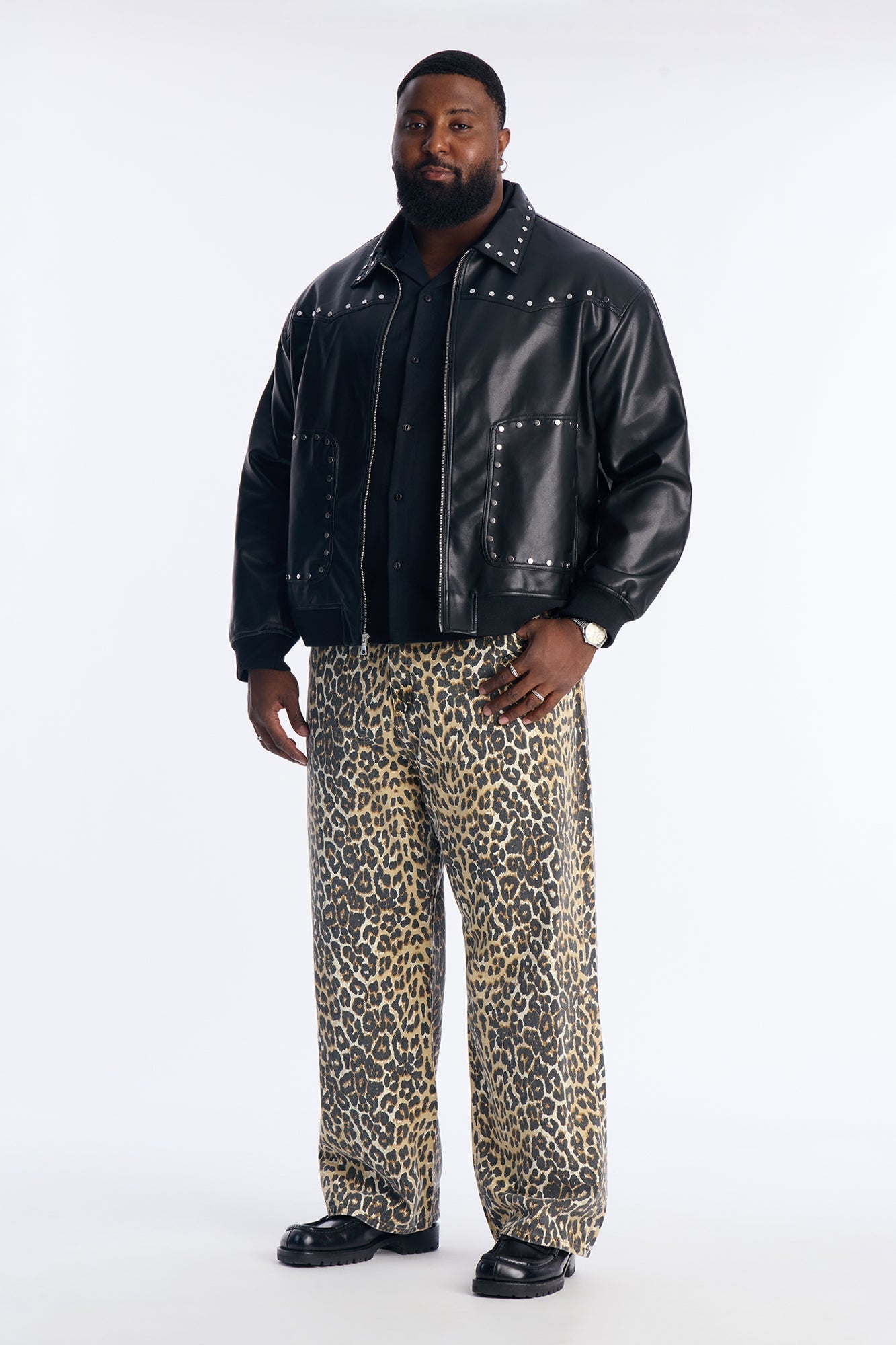 Baggy Wild Thang Leopard Pant - Brown/combo Fashion Nova