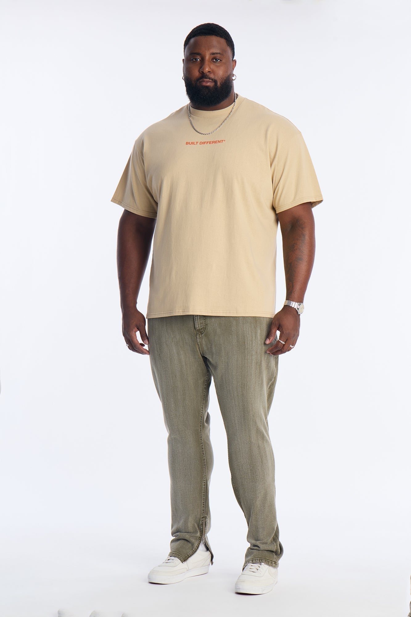 Built Against All Odds Short Sleeve Tee - Tan Fashion Nova