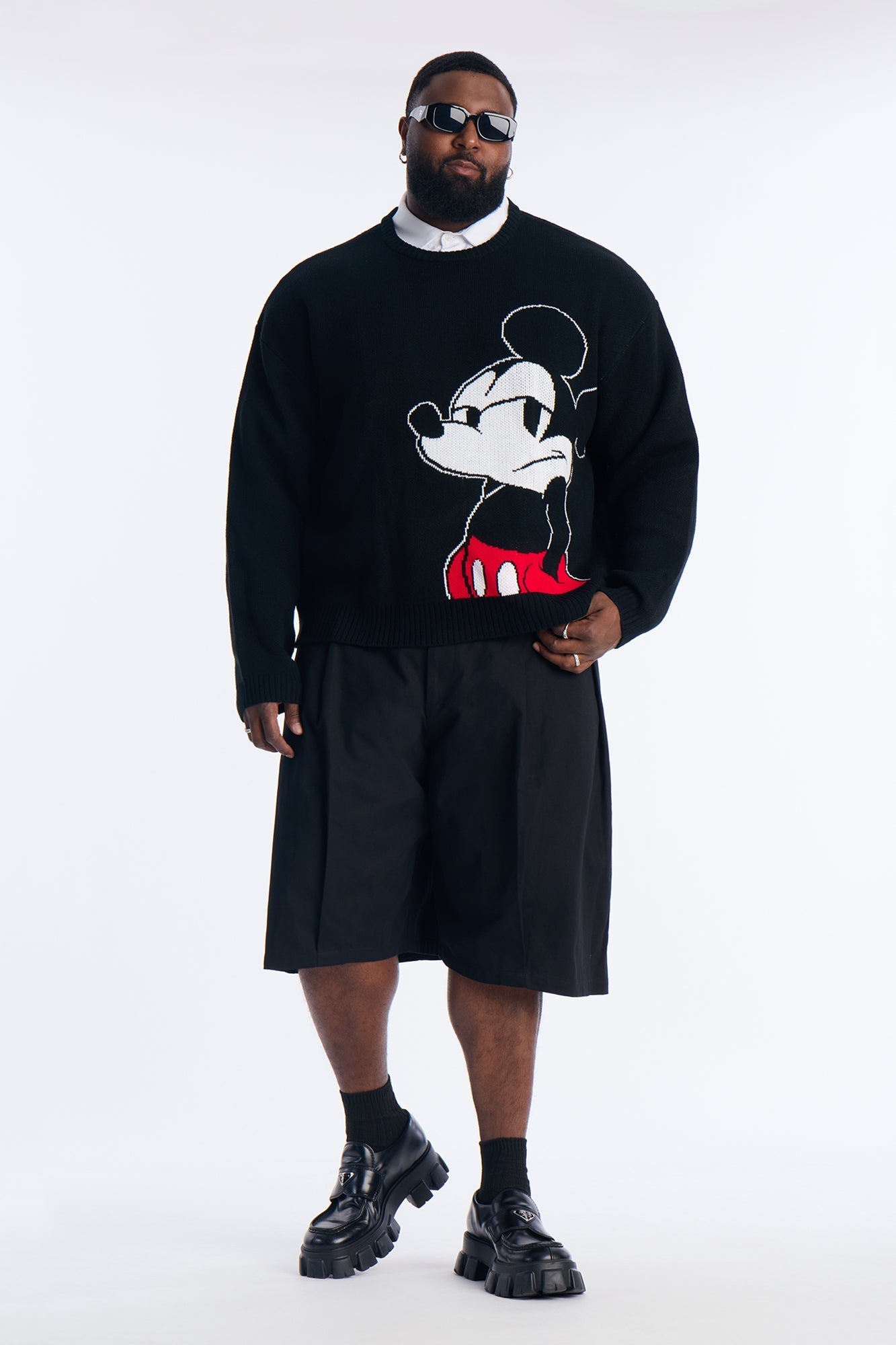 Disney Mickey Chill Mode Sweater - Black Fashion Nova
