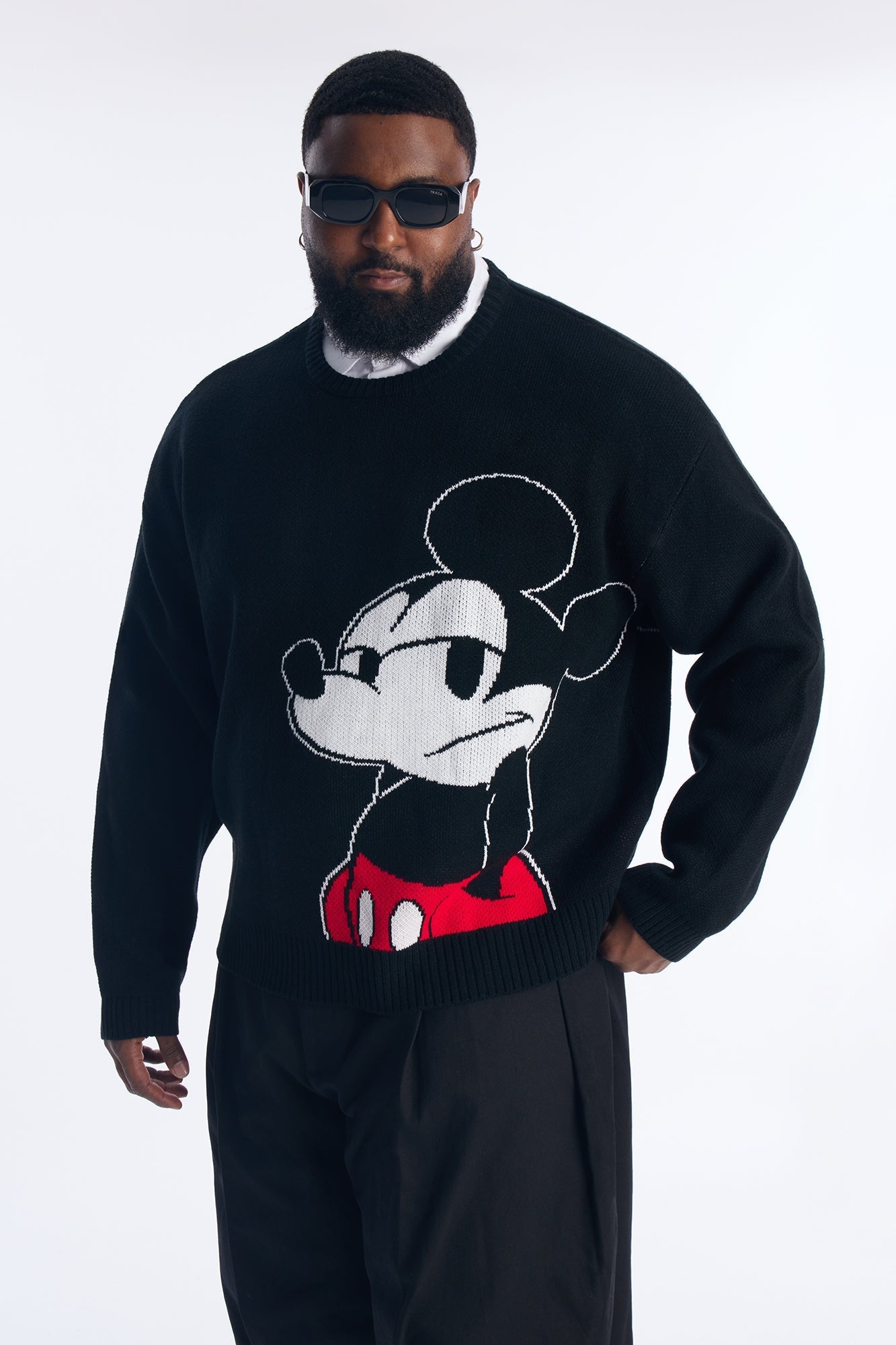 Disney Mickey Chill Mode Sweater - Black Fashion Nova