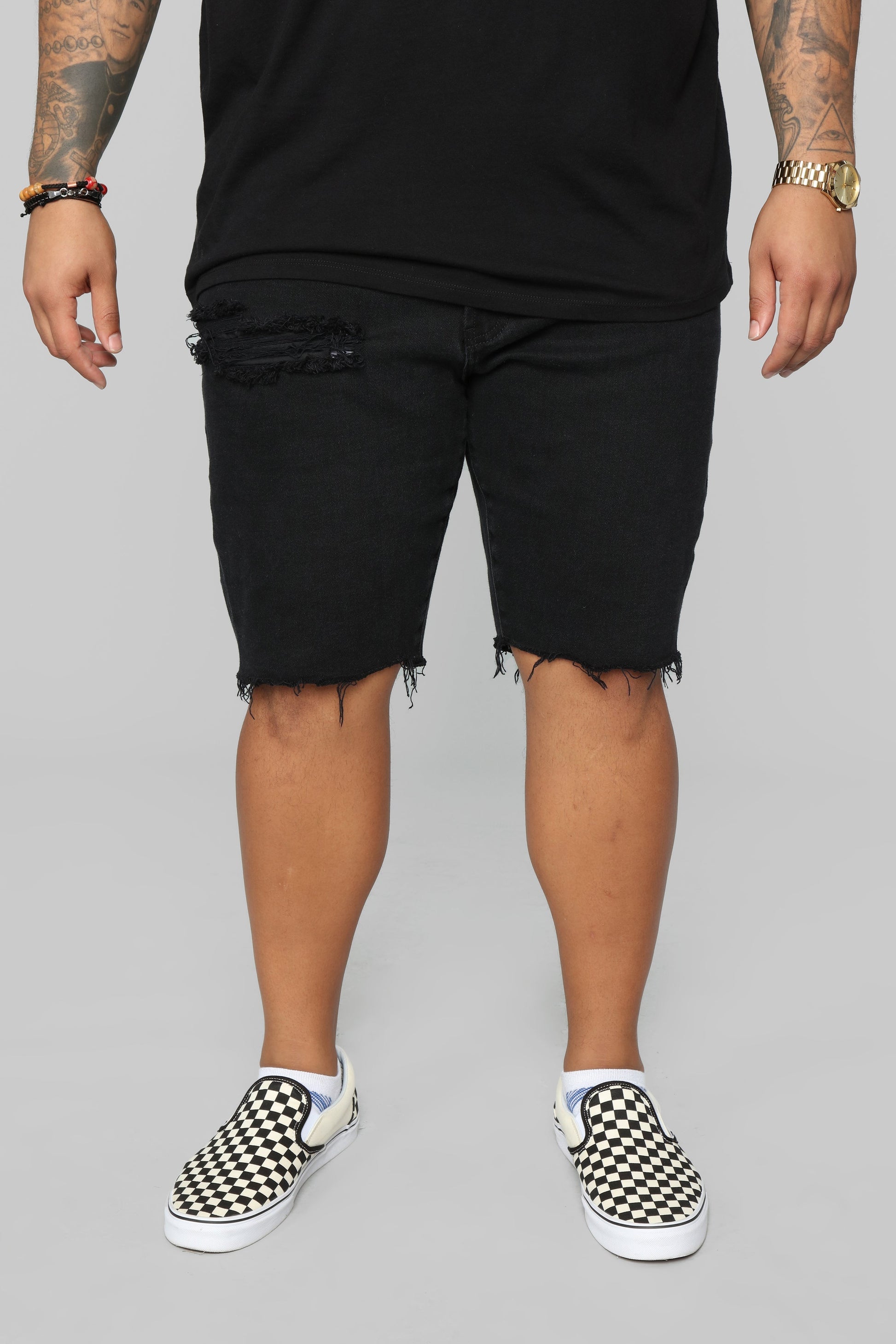 Earl Denim Shorts - Black Fashion Nova