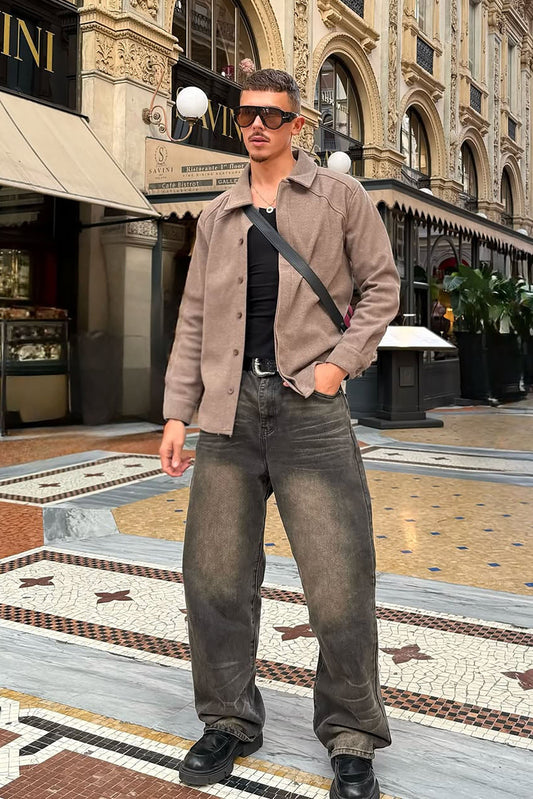 Baggy Dark Wave Jeans - Black Wash Fashion Nova