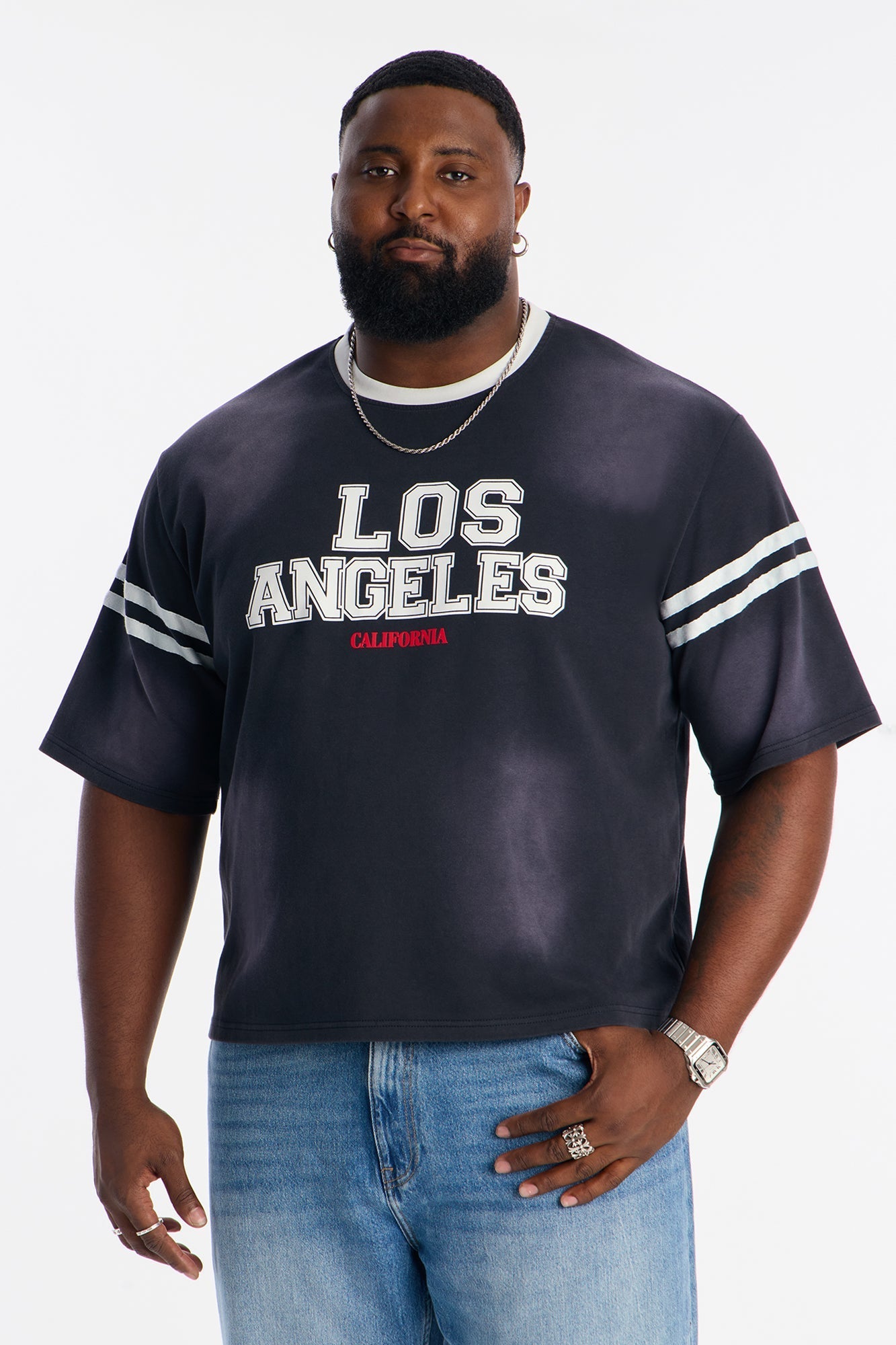 Retro Varsity HDK Tee - Black Wash Fashion Nova