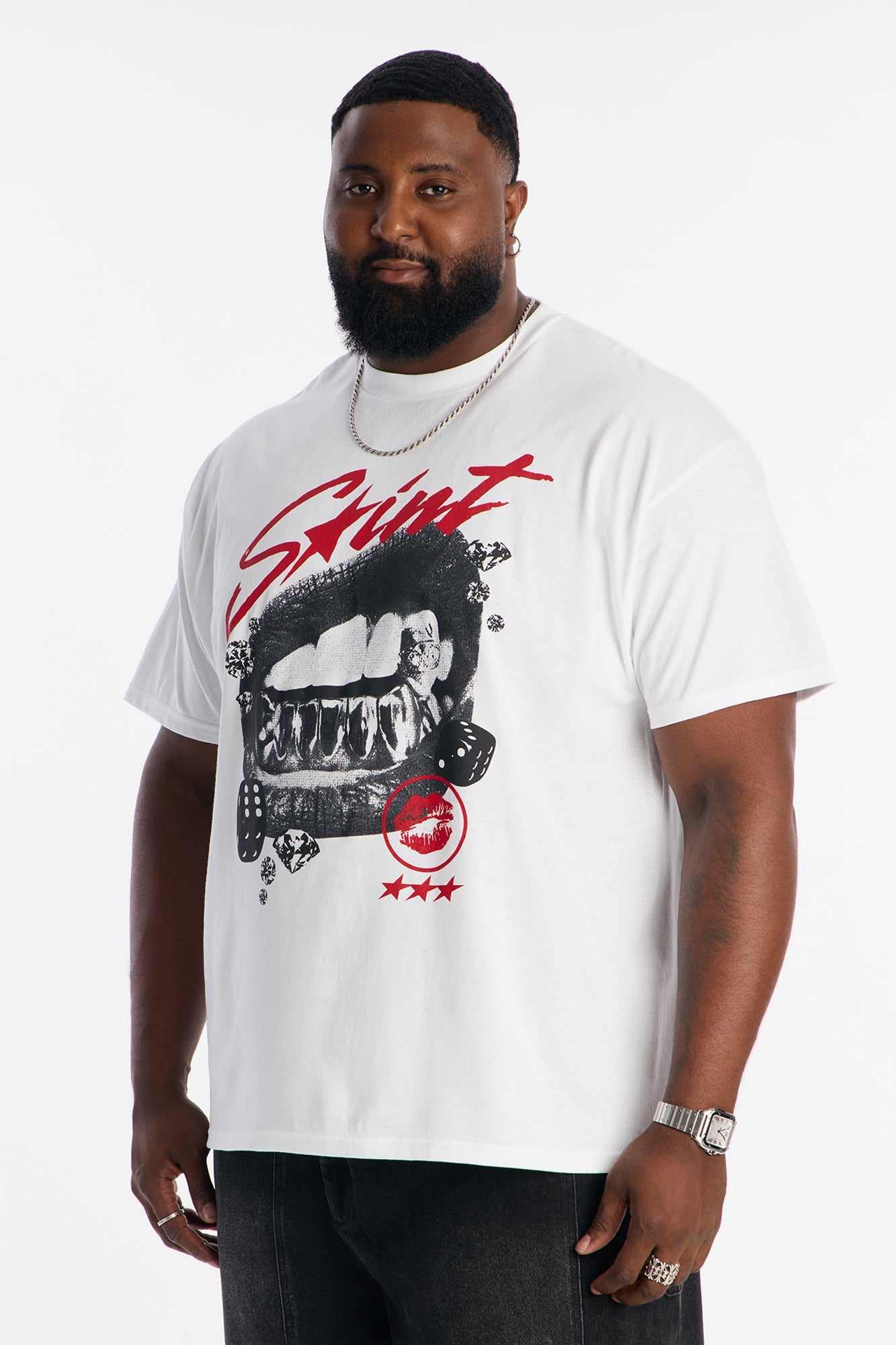Saint Star Short Sleeve Tee - White Fashion Nova