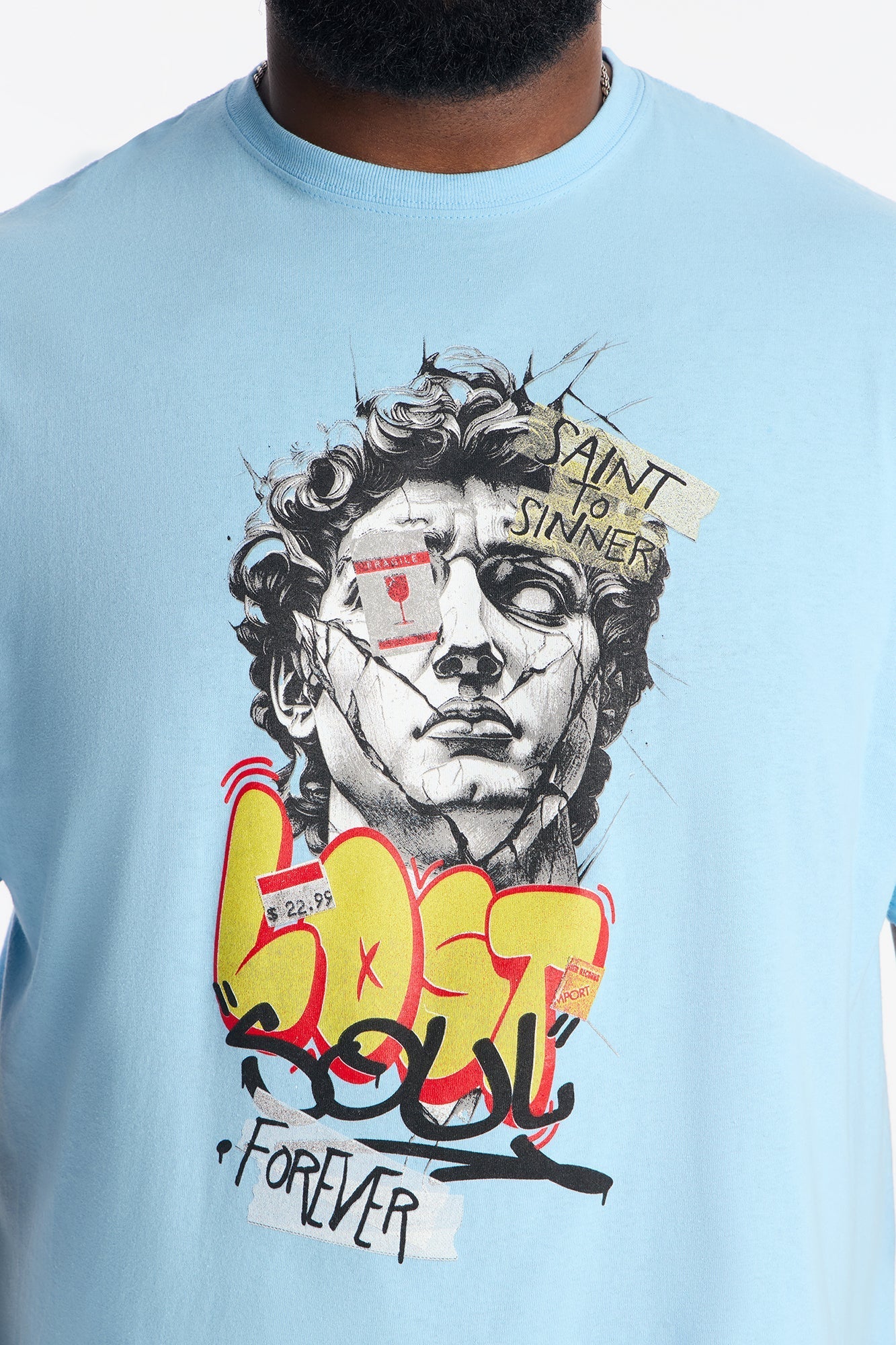 Another Lost Soul Short Sleeve Tee - Light Blue Fashion Nova