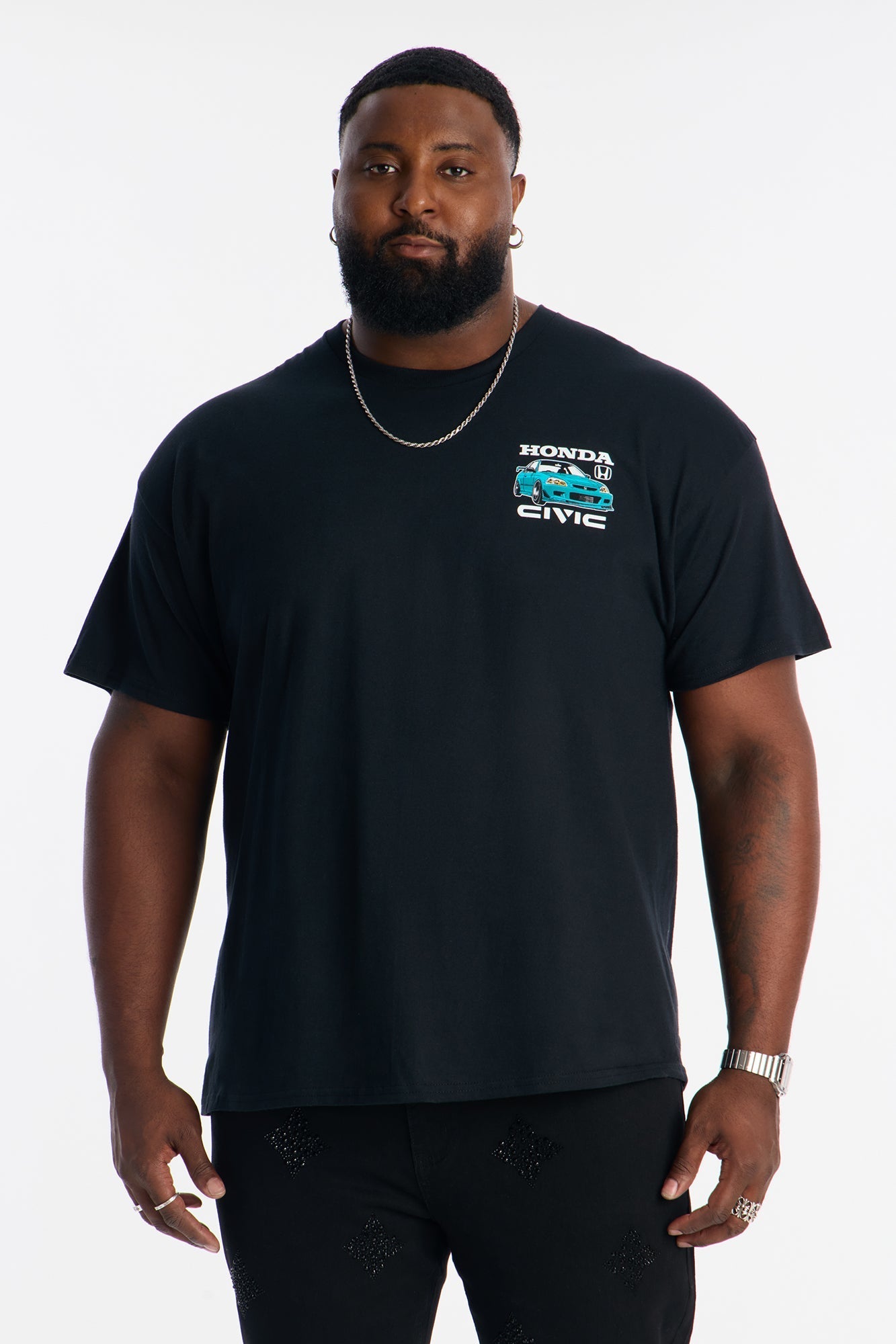 Honda Civic Short Sleeve Tee - Black Fashion Nova