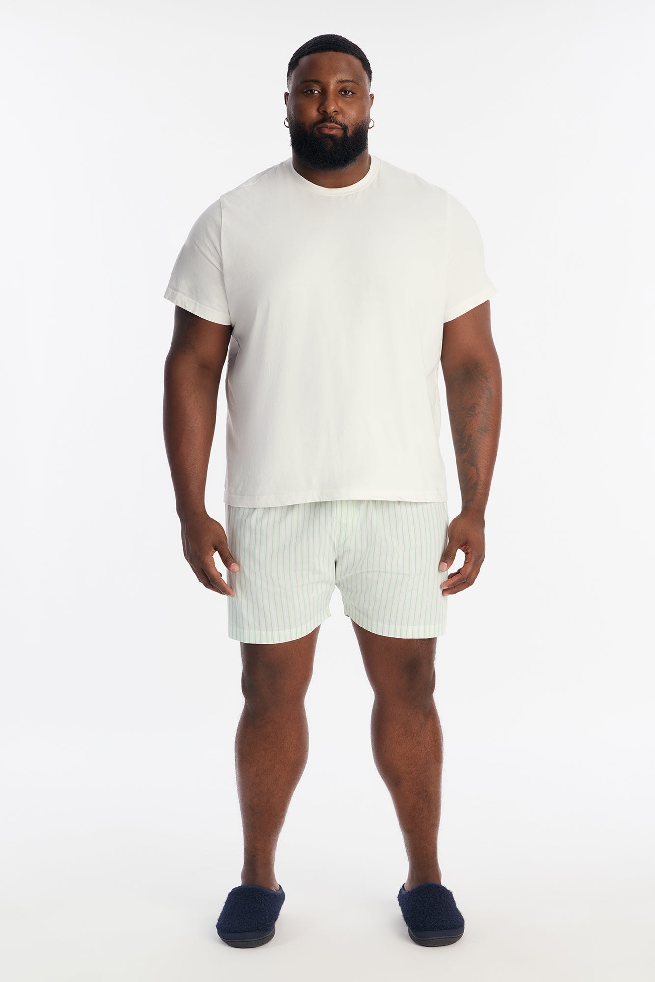 Classic Striped Cotton Boxer - Green Fashion Nova