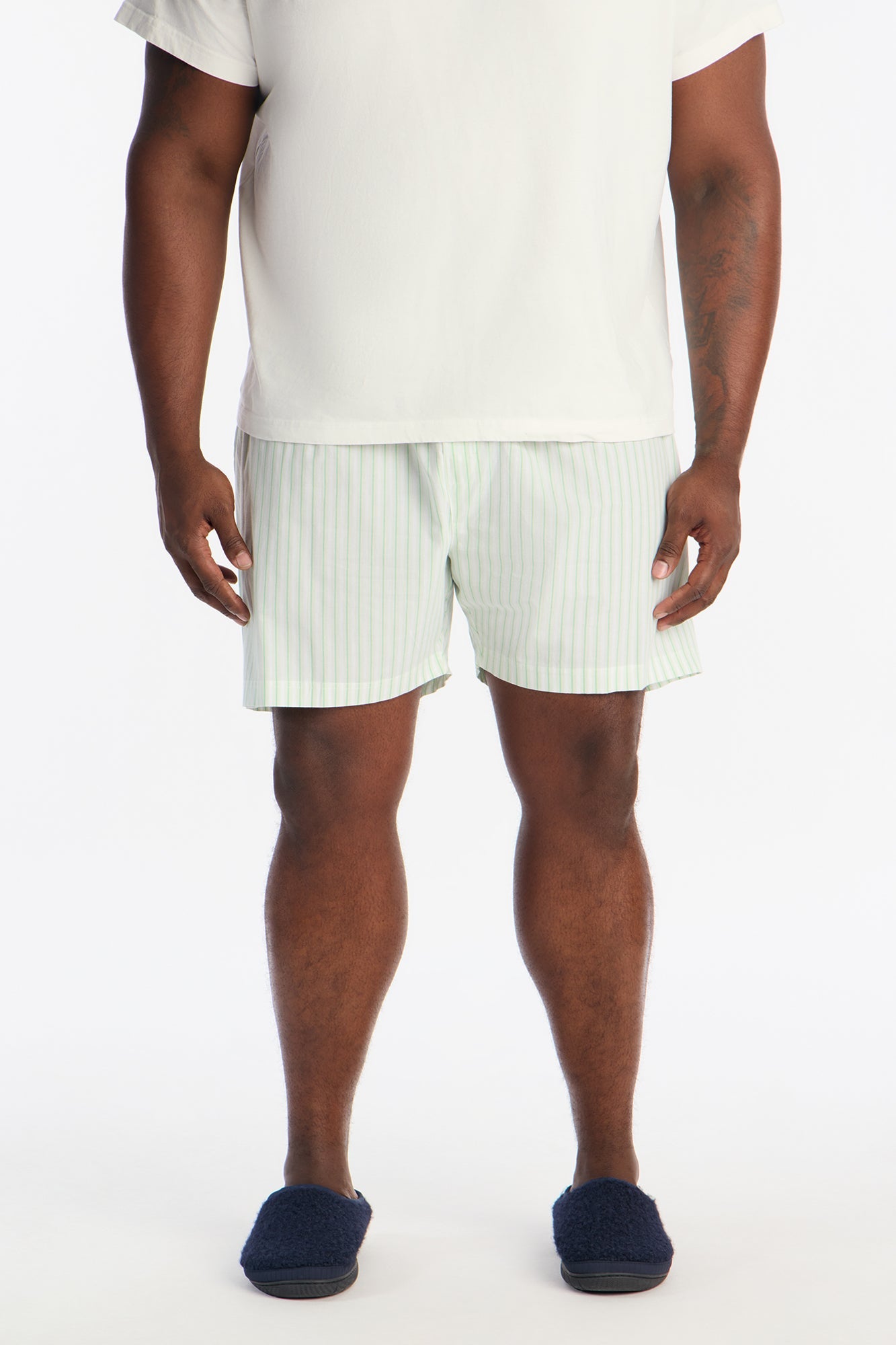 Classic Striped Cotton Boxer - Green Fashion Nova
